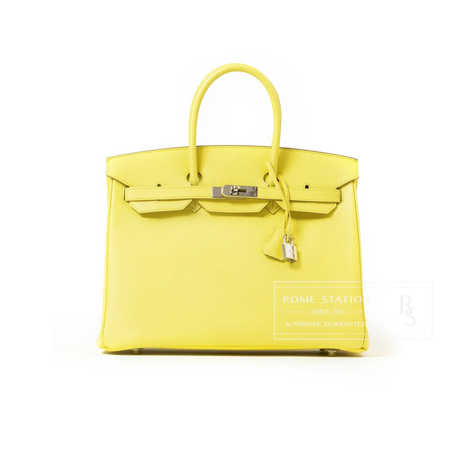 Hermès Birkin 35 Soupre Yellow Epsom Palladium Hardware