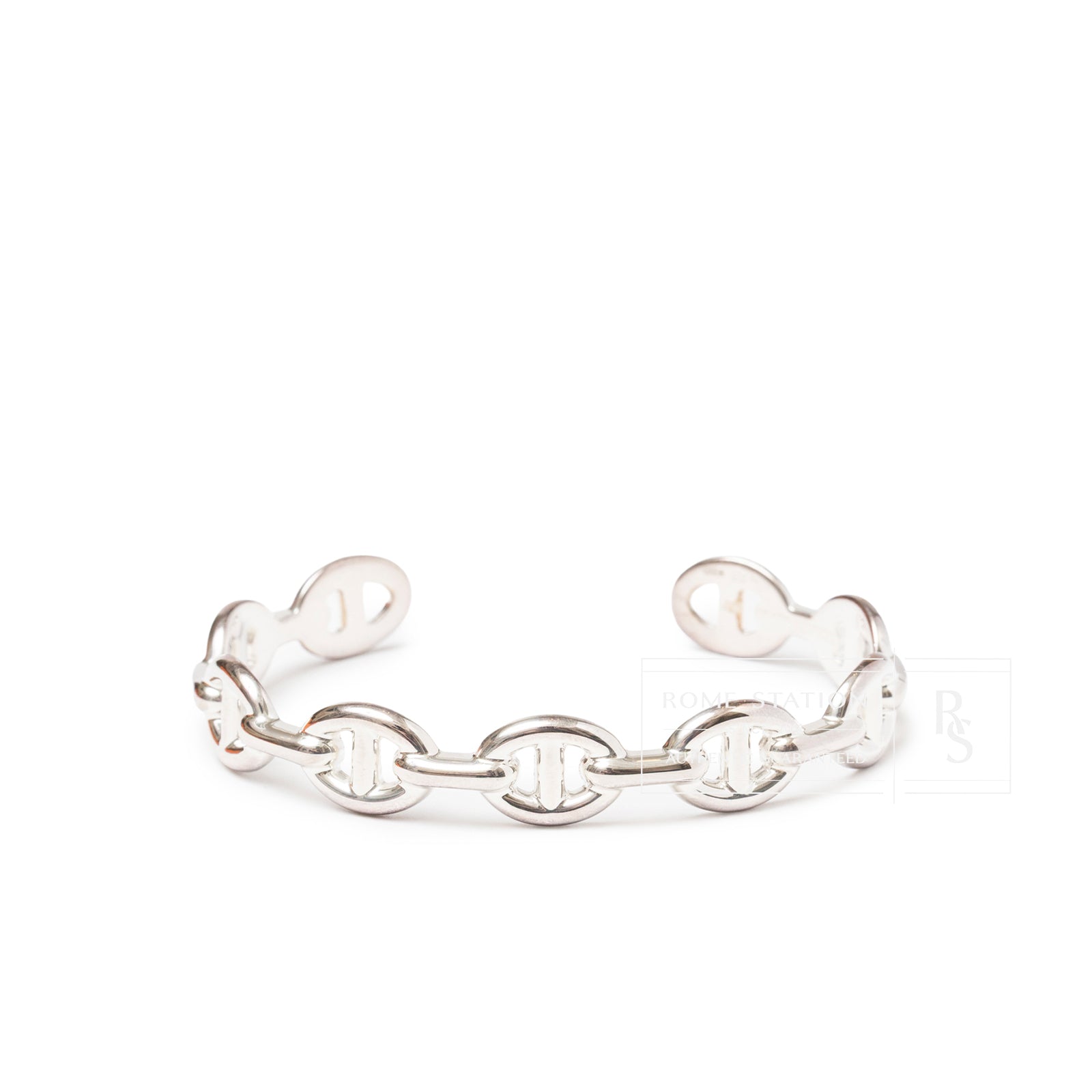 アクセサリー HERMES Chaine DAncre Hermès Chaine d'ancre Enchainee Silver Bracelet | Rome Station