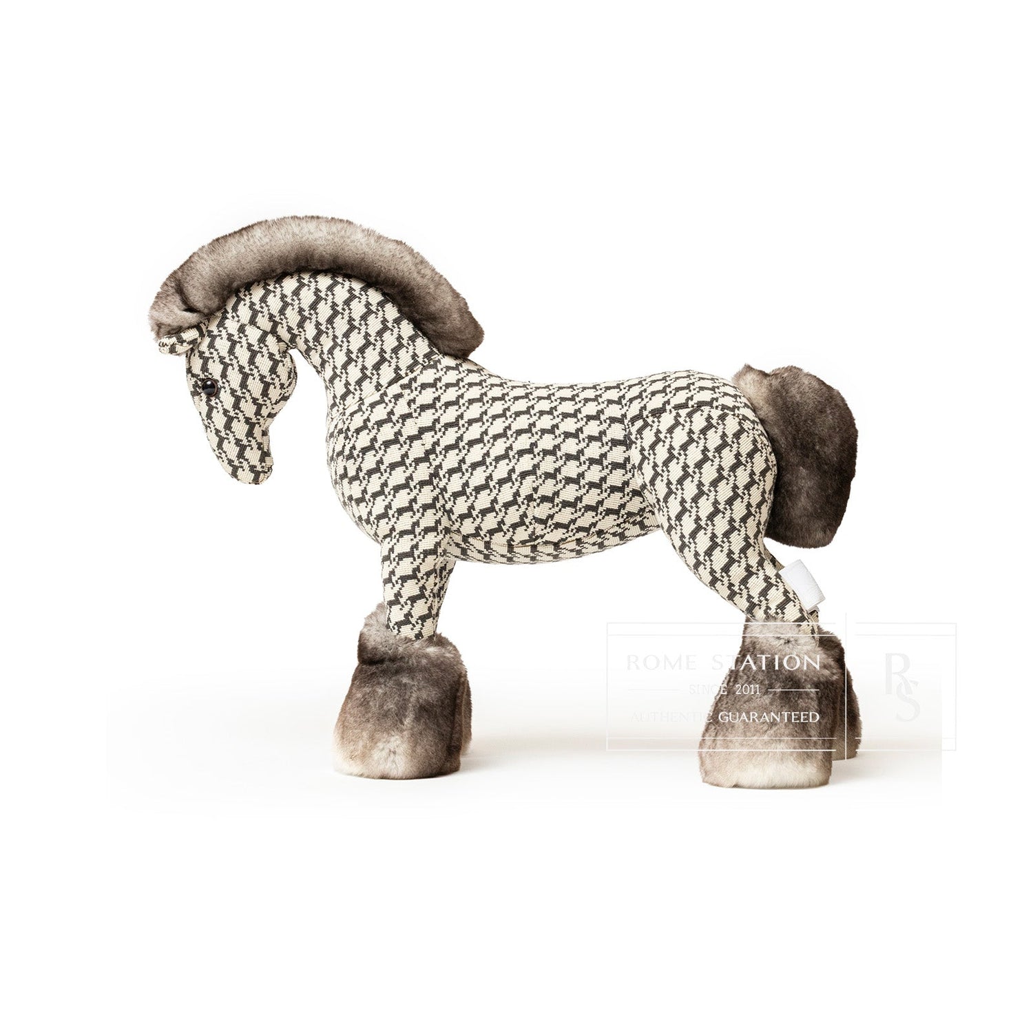 Hermès Cheval Pixel Horse Doll Gris MM