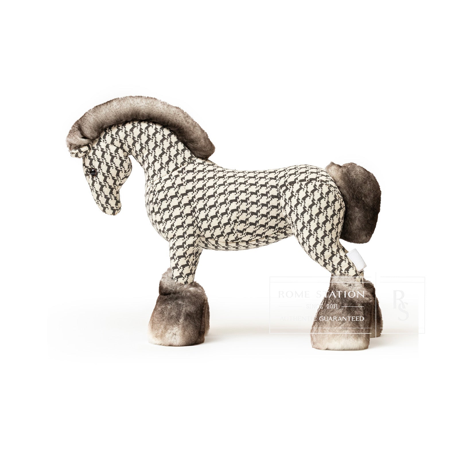 Hermès Cheval Pixel Horse Doll Gris MM