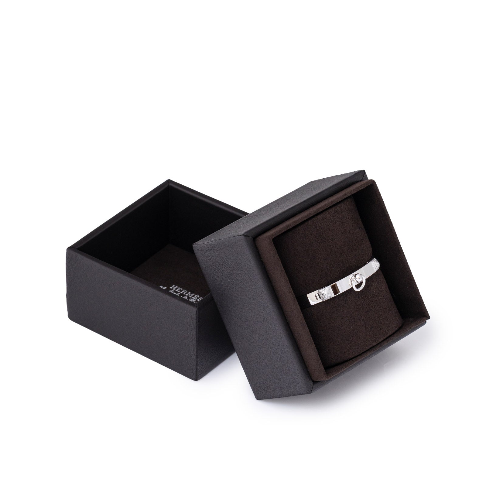 Hermès Collier De Chien Diamond Bracelet Small Model White Gold Au750 - In Box