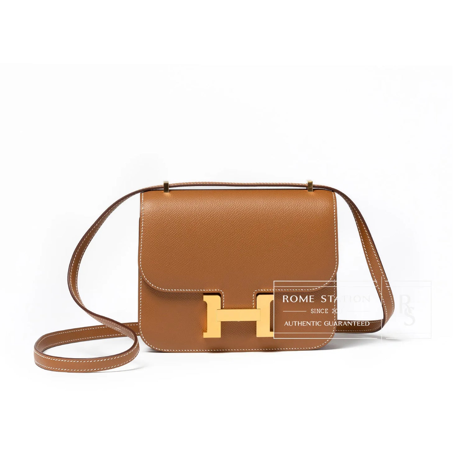 Hermès Mini Constance 18 Gold Epsom Gold Hardware