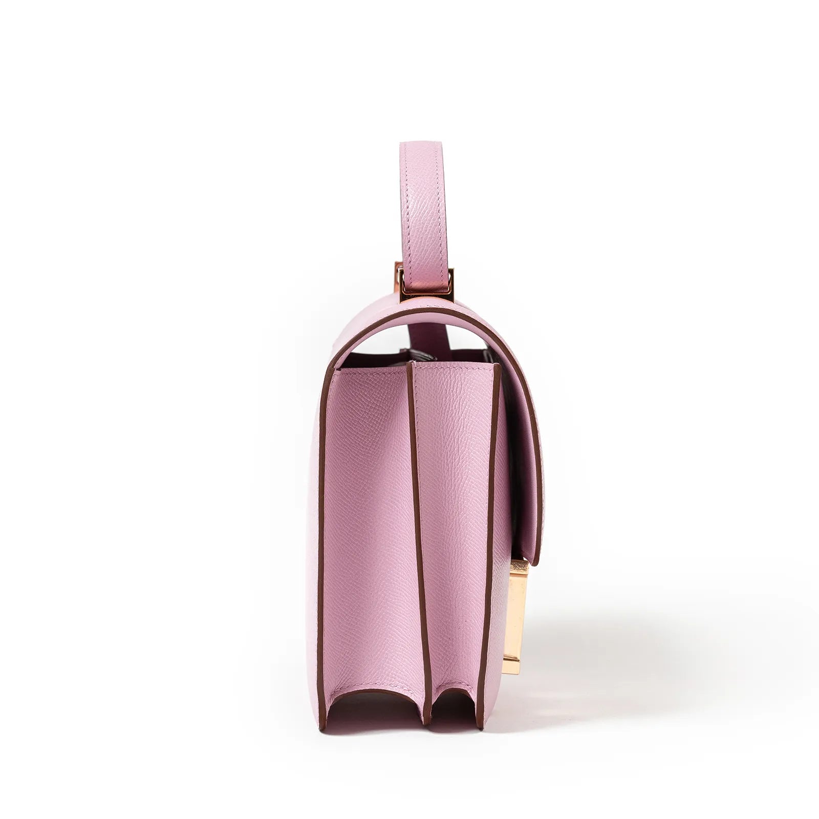 Hermès Mini Constance 18 Mauve Sylvestre Epsom Rose Gold Hardware