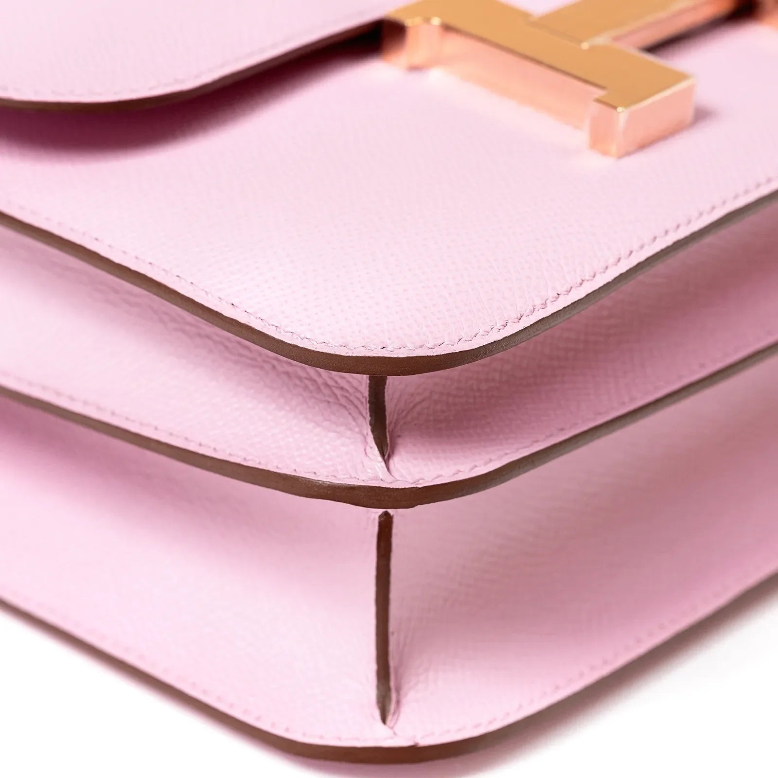 Hermès Mini Constance 18 Mauve Sylvestre Epsom Rose Gold Hardware