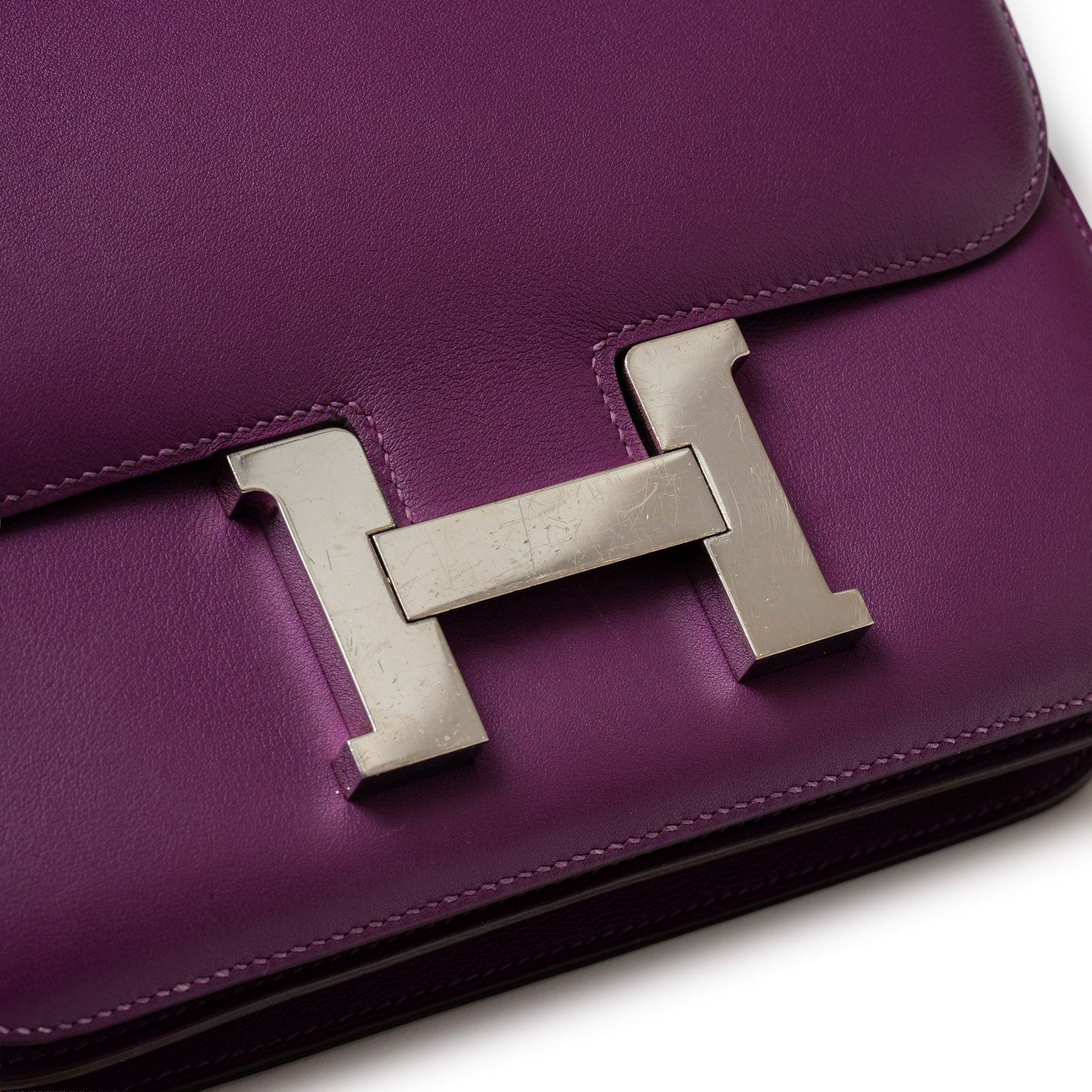 Hermès Constance 24 Anemone Swift Palladium Hardware - Detail