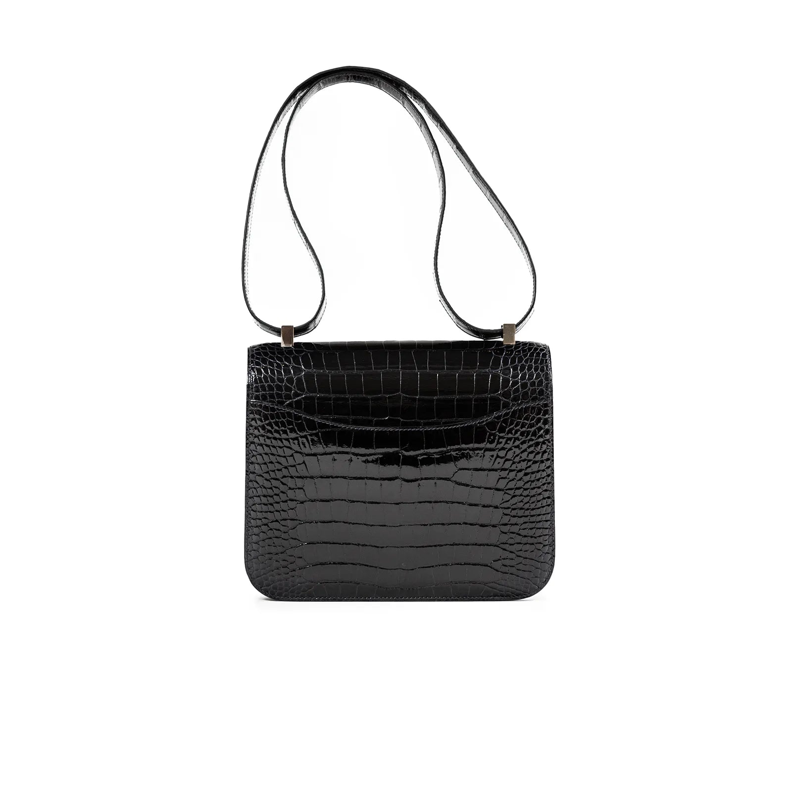 Hermès Constance 24 Bleu Marine Shiny Alligator Palladium Hardware