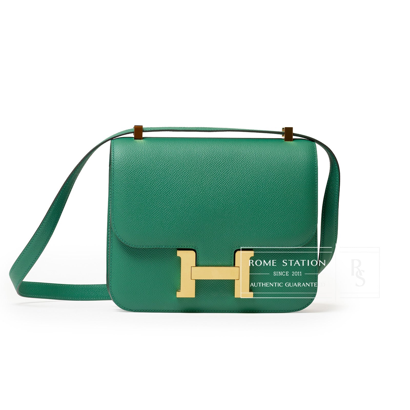Hermès Constance 24 Vert Vertigo Epsom Gold Hardware