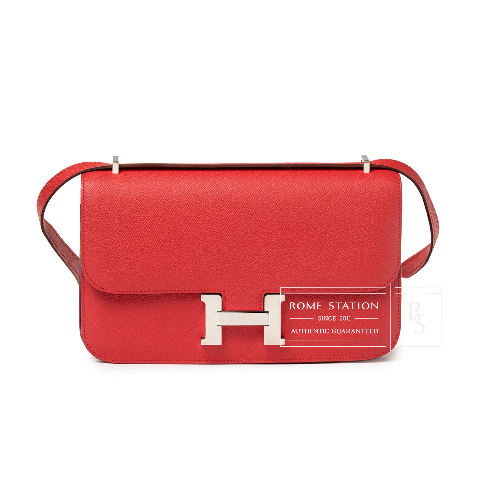Hermès Constance Elan Rouge Epsom Palladium Hardware | Rome