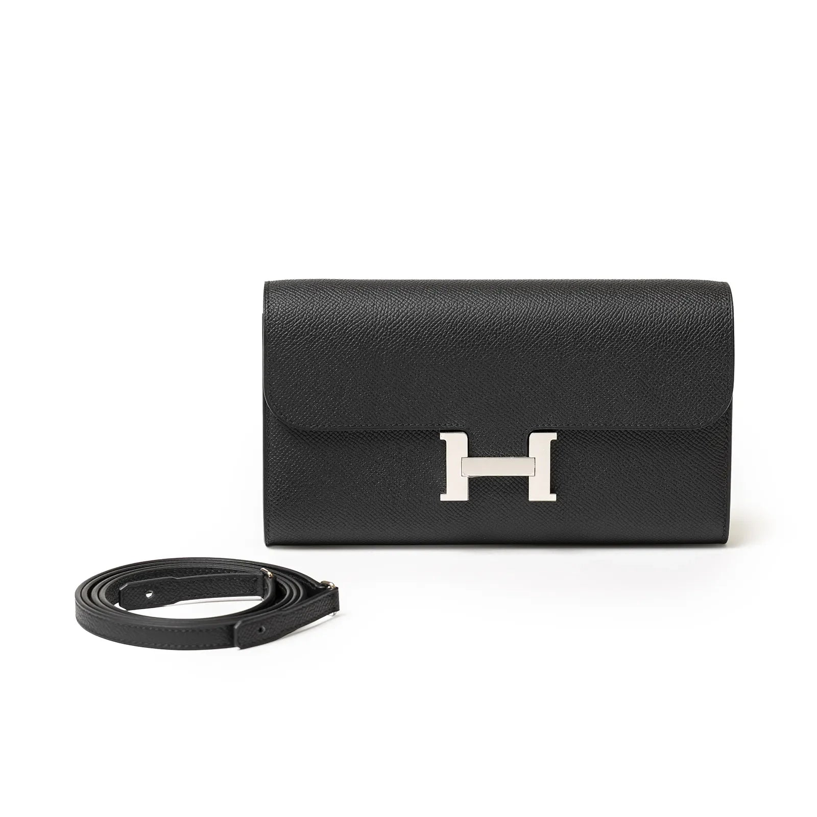 Hermès Constance Wallet To Go Black Epsom Palladium Hardware