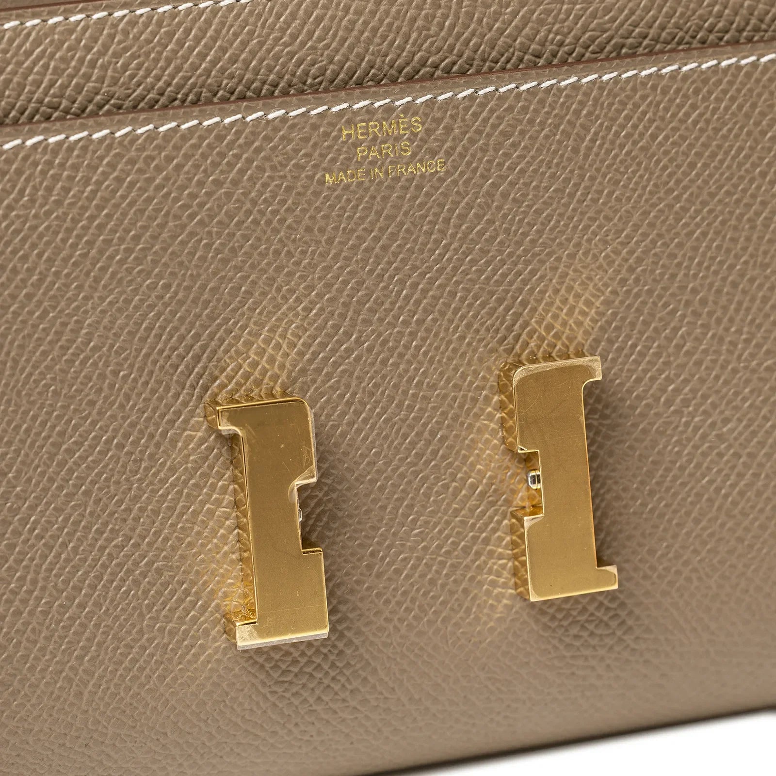 Hermès Constance Wallet To Go Etoupe Epsom Gold Hardware
