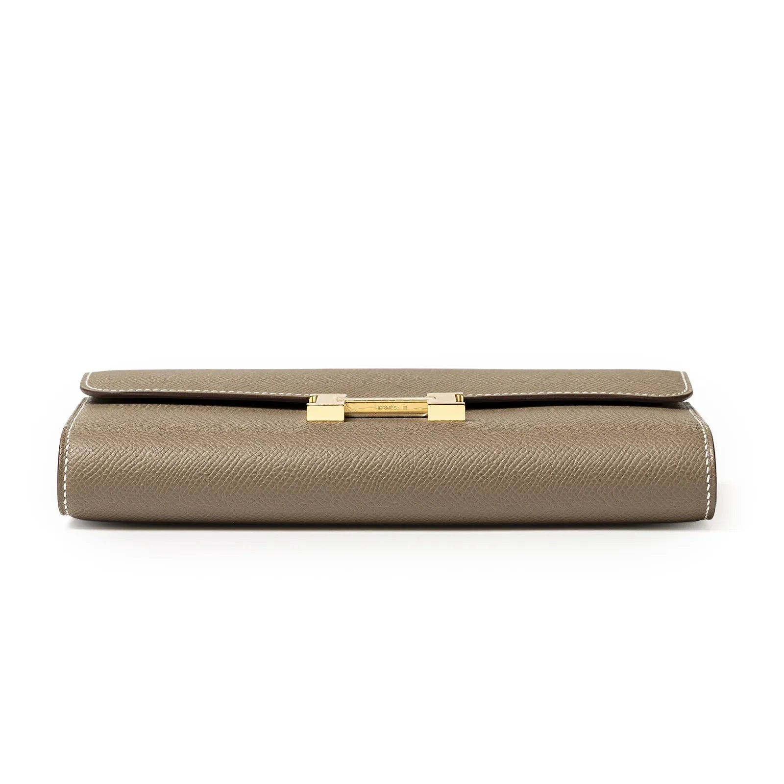 Hermès Constance Wallet To Go Etoupe Epsom Gold Hardware