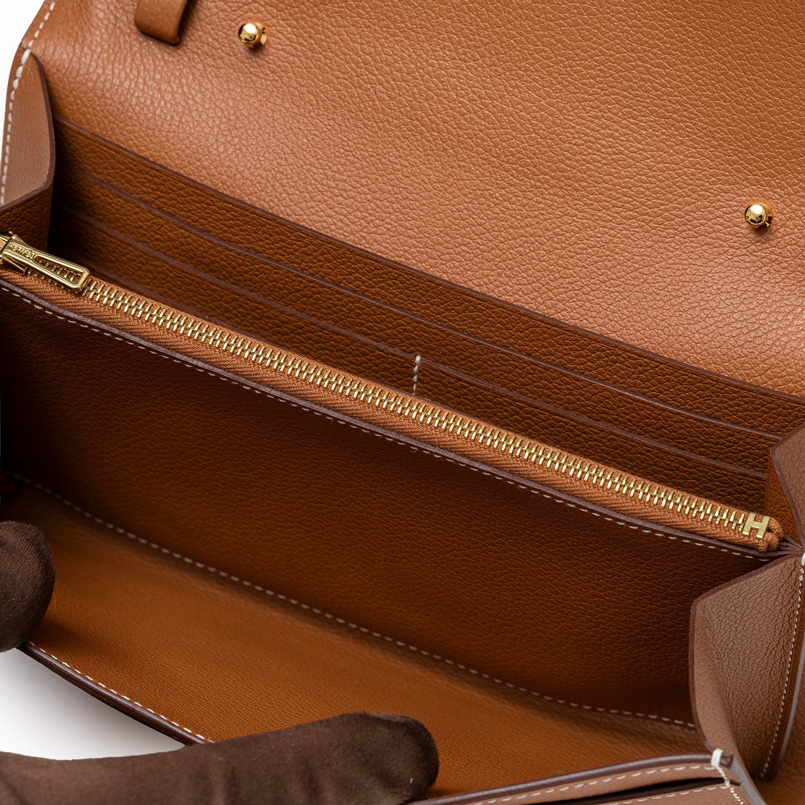Hermès Constance Wallet To Go Gold Evercolor Gold Hardware