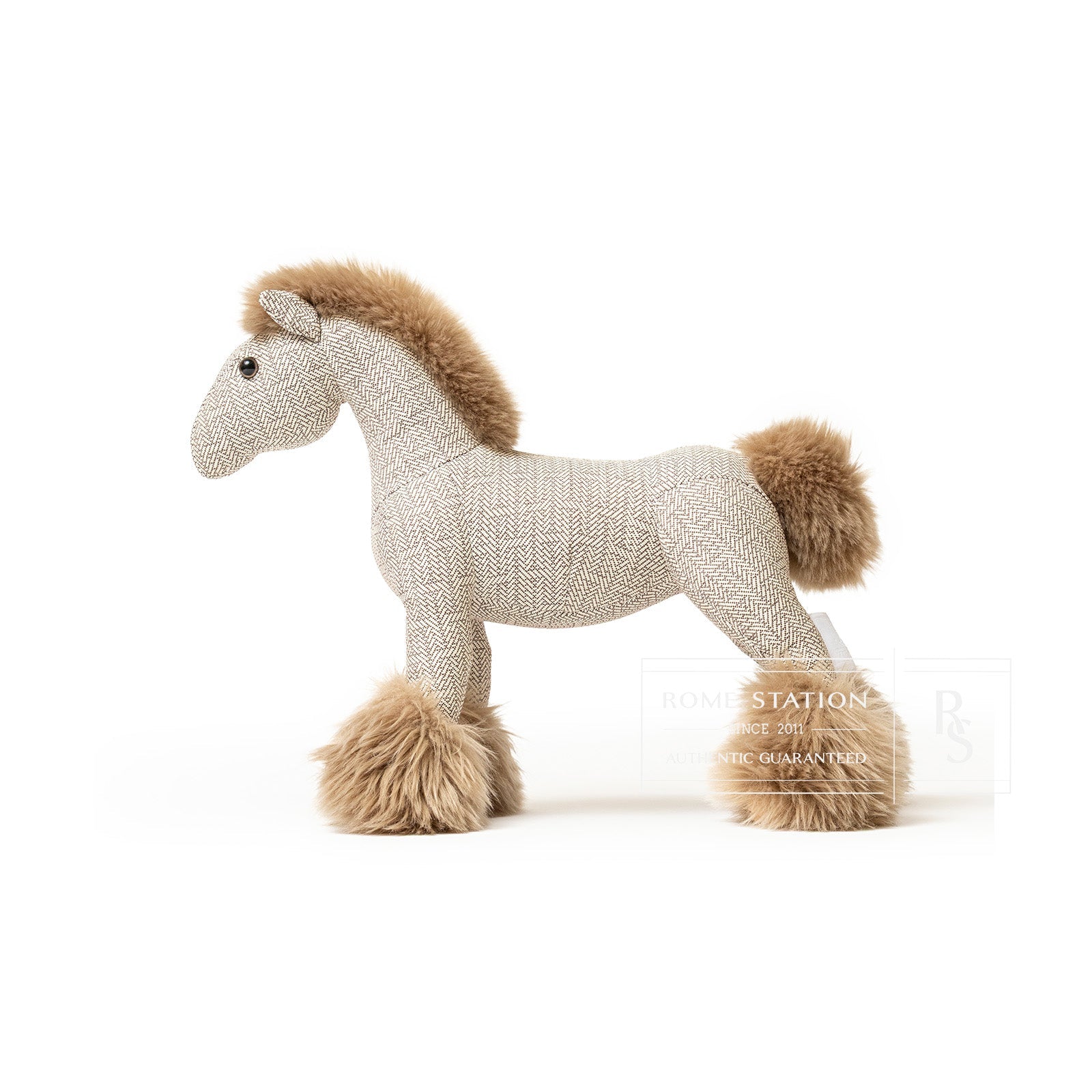 Hermès Ecru and Cognac Hermy Horse Doll PPM