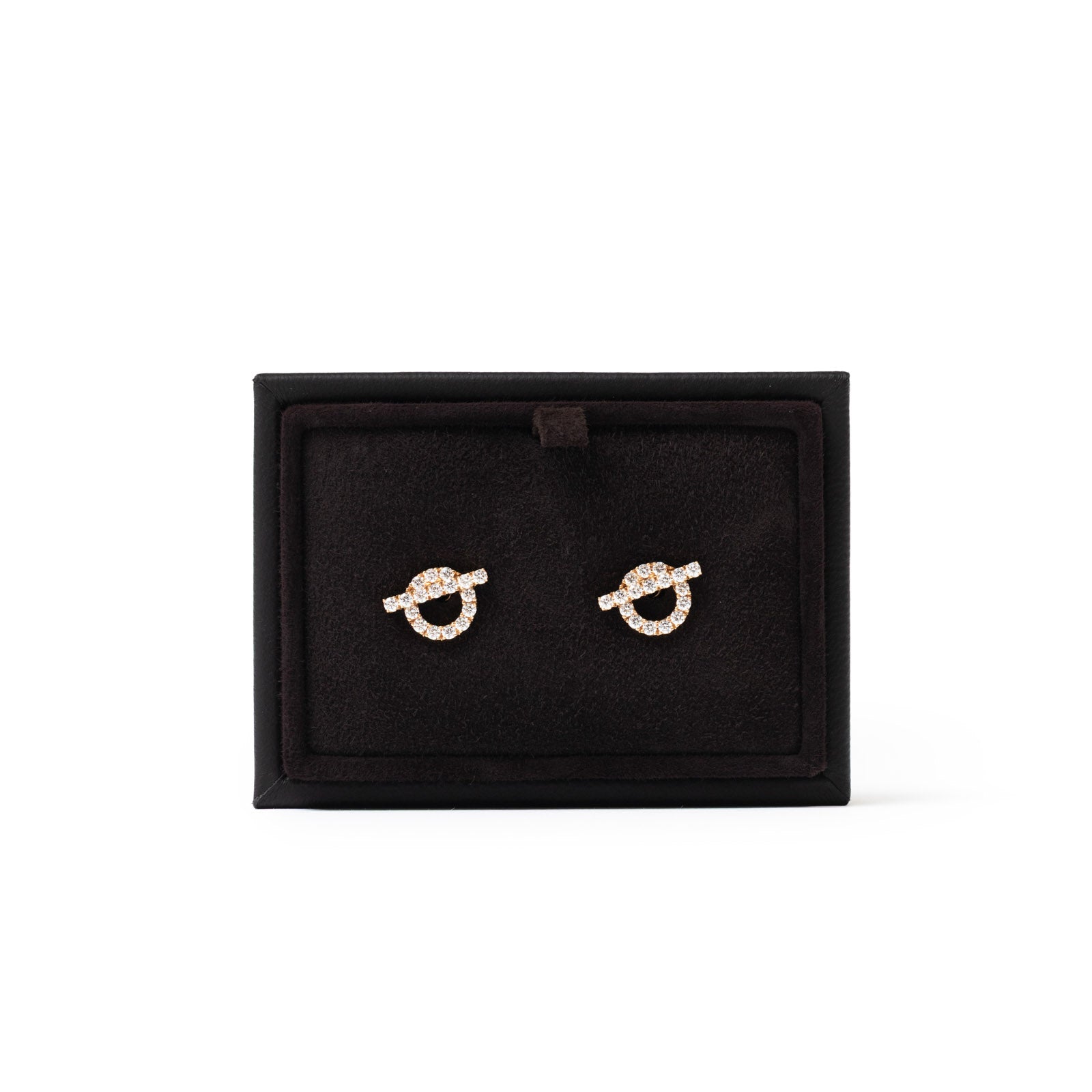 Hermès Finesse Diamond Earring Rose Gold Au750