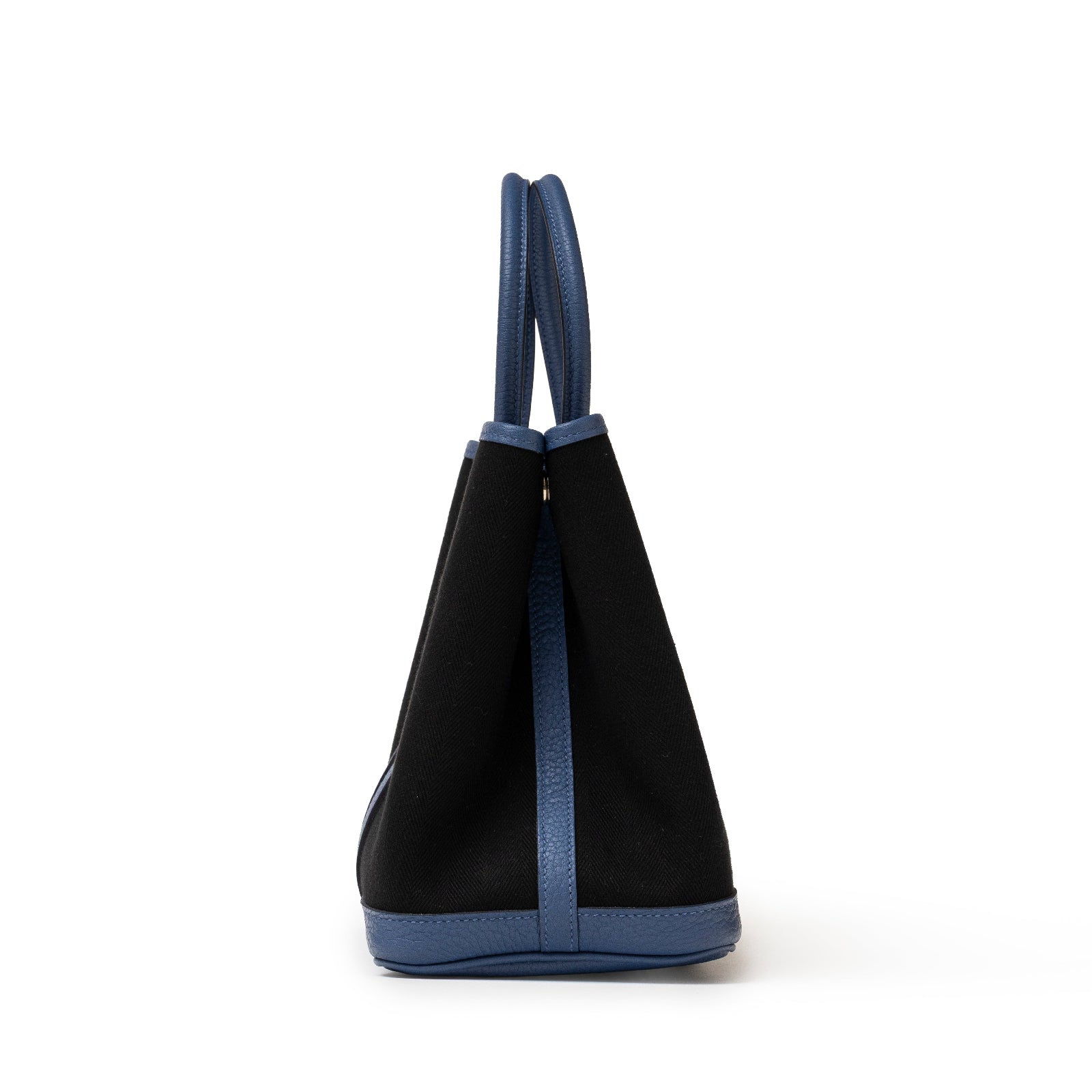 Hermès Garden Party 30 Tolie Black/Blue Brighton Palladium Hardware