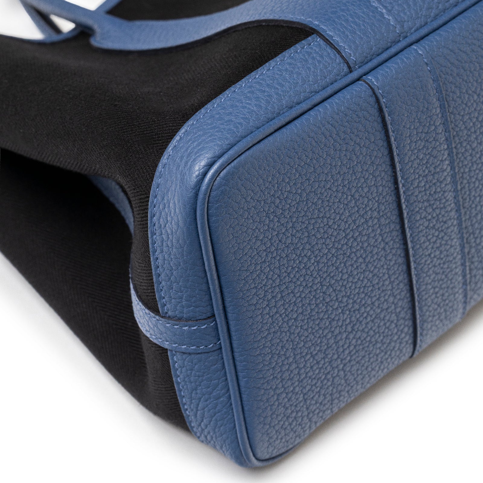 Hermès Garden Party 30 Tolie Black/Blue Brighton Palladium Hardware