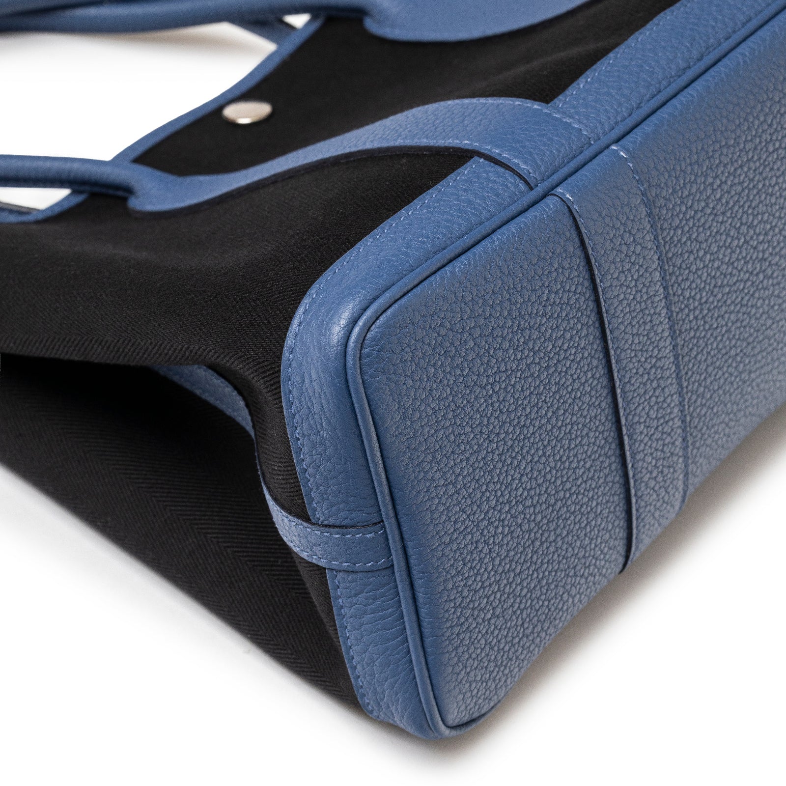 Hermès Garden Party 30 Tolie Black/Blue Brighton Palladium Hardware