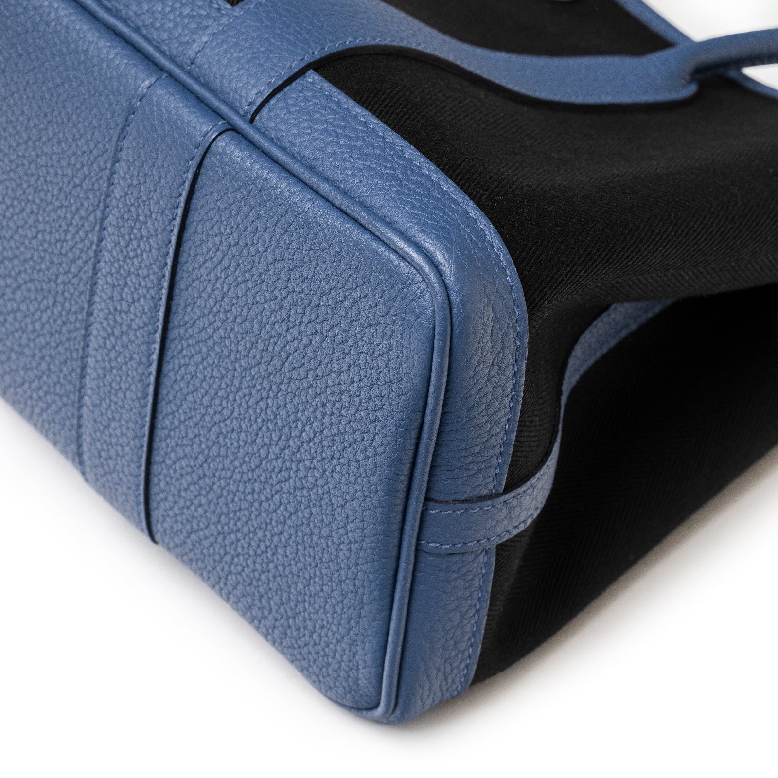 Hermès Garden Party 30 Tolie Black/Blue Brighton Palladium Hardware