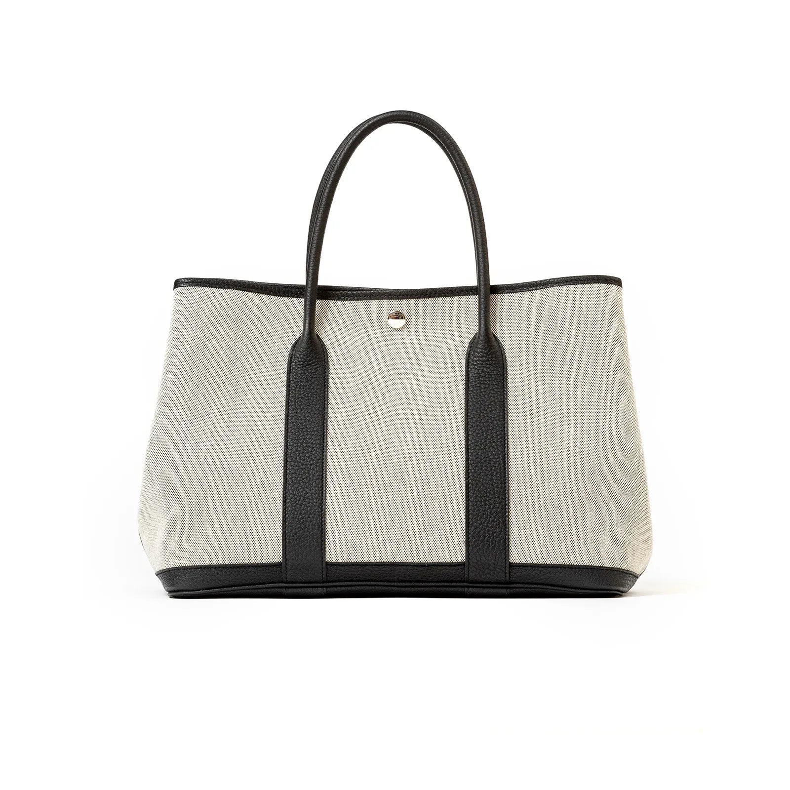 Hermès Garden Party 36 Ecru/Noir Toile/Negonda Palladium Hardware