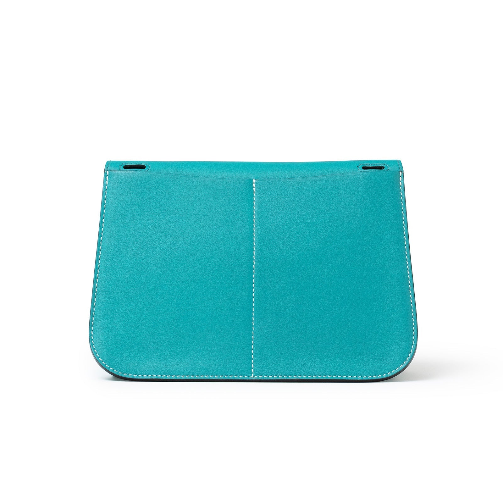 Hermès Halzan Mini Blue Paon Swift Palladium Hardware