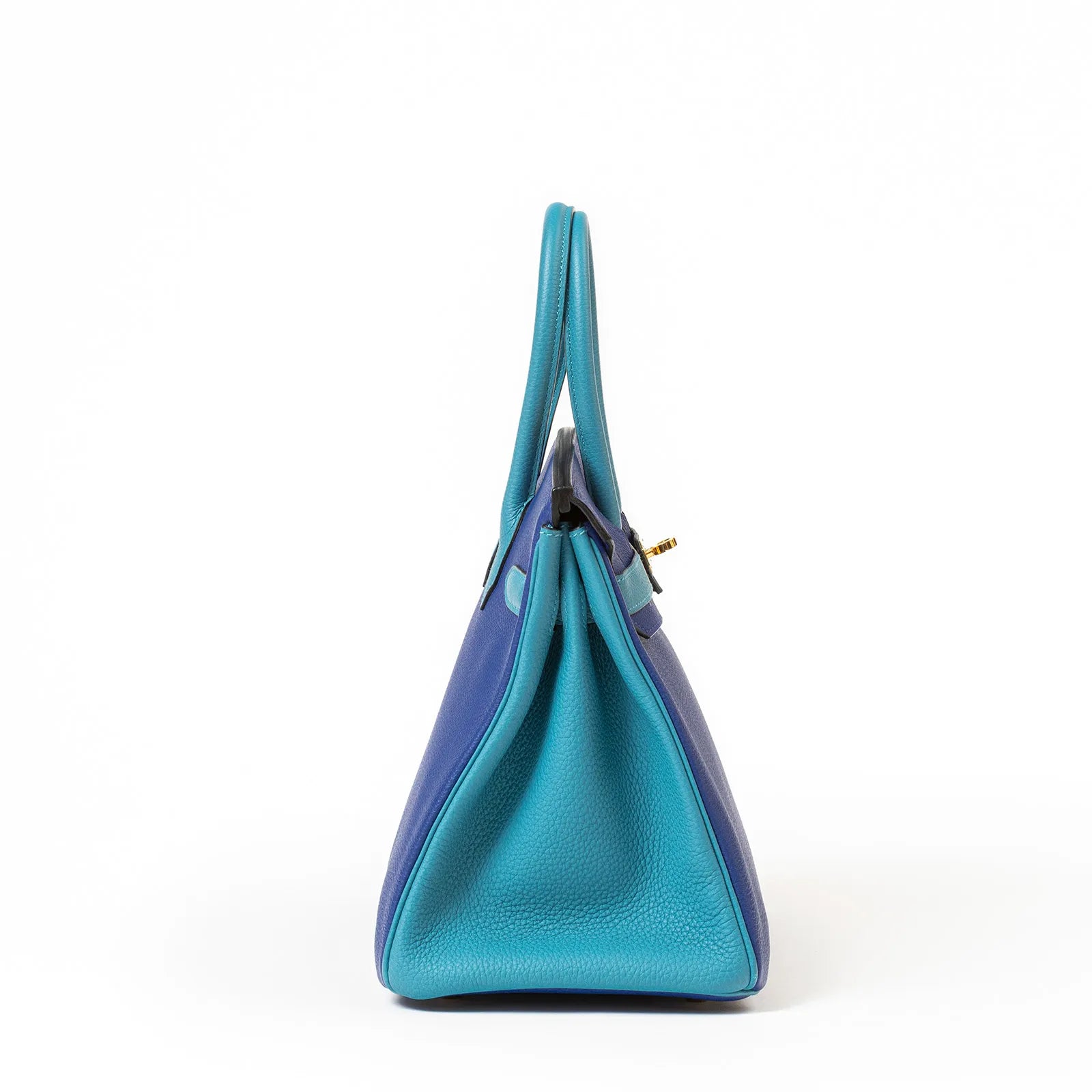 Hermès Horseshoe Birkin 30 Blue Electric and Blue Turquoise Togo Gold Hardware