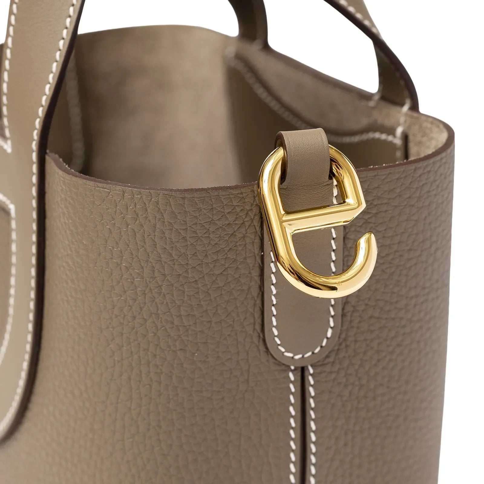 Hermès In-The-Loop 18 Etoupe Clemence & Swift Gold Hardware - Shop Now