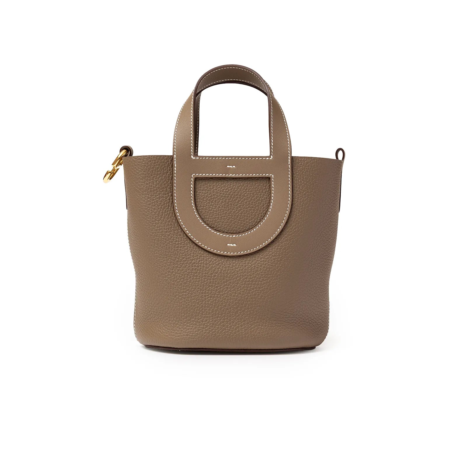 Hermès In-The-Loop 18 Etoupe Clemence & Swift Gold Hardware - Shop Now