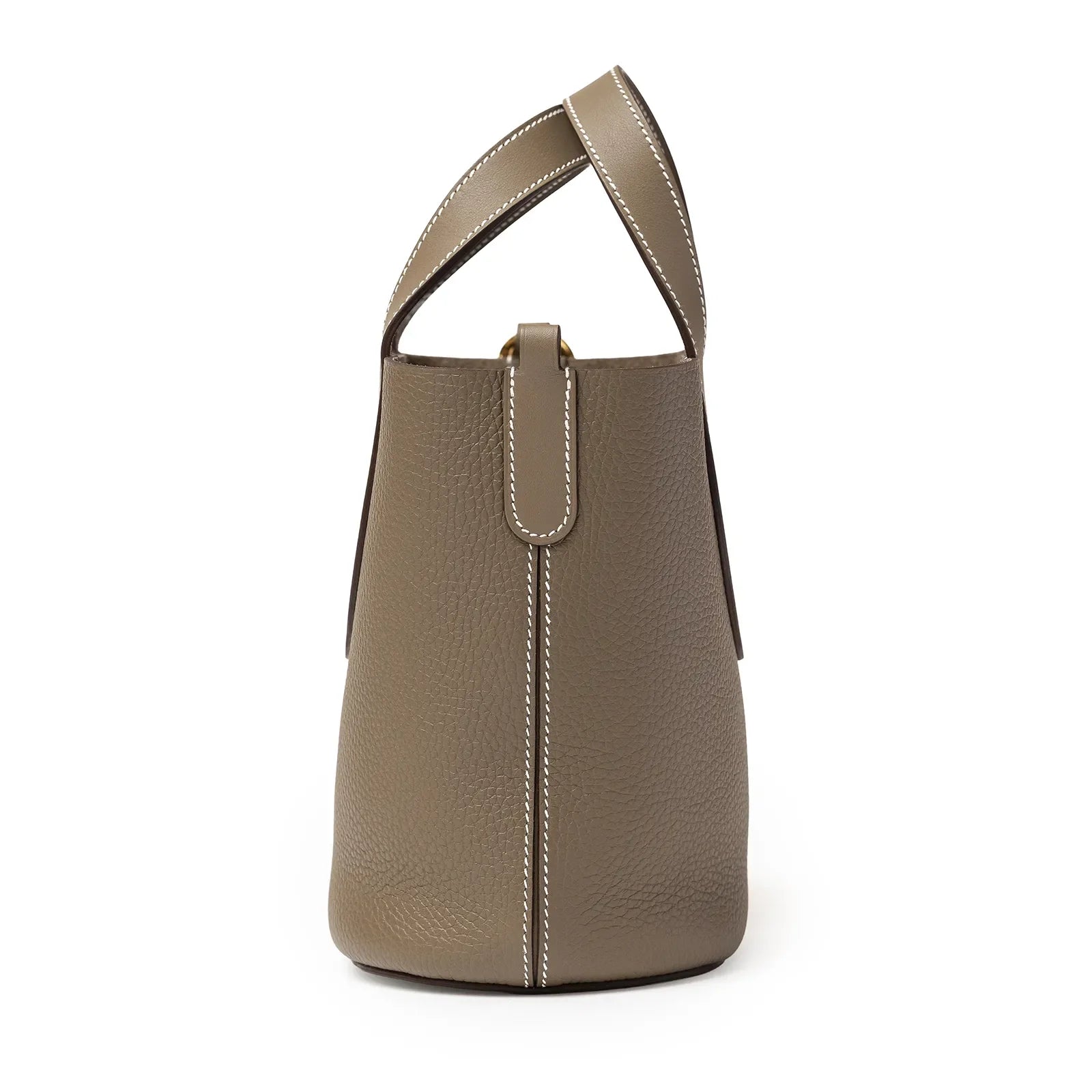Hermès In-The-Loop 18 Etoupe Clemence & Swift Gold Hardware - Shop Now