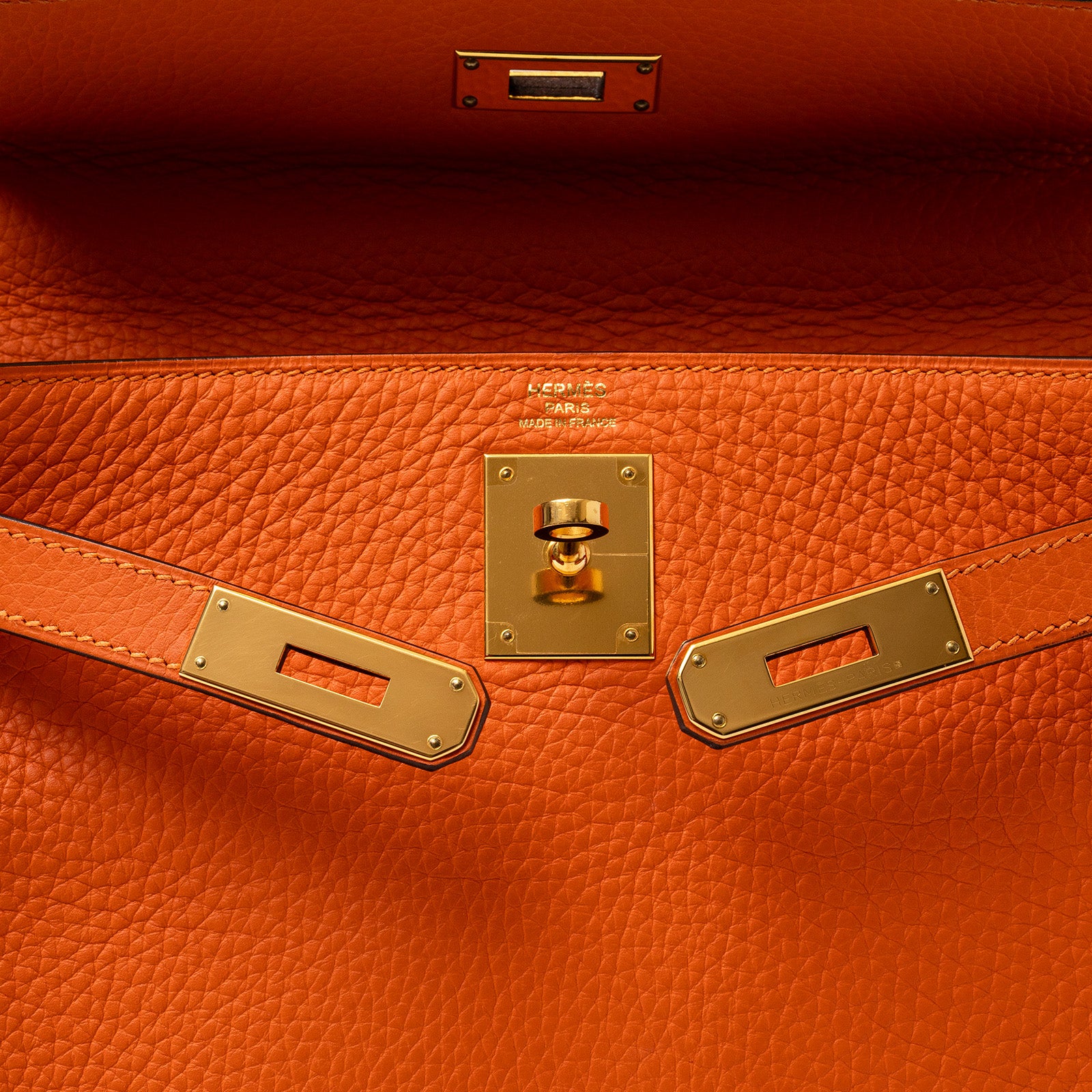 Hermès Kelly Sellier 28 in Gold Epsom Leather - Gold Hardware