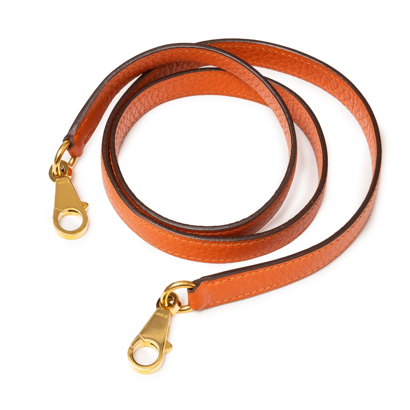 Hermès Kelly 28 Retourne Orange Clemence Gold Hardware