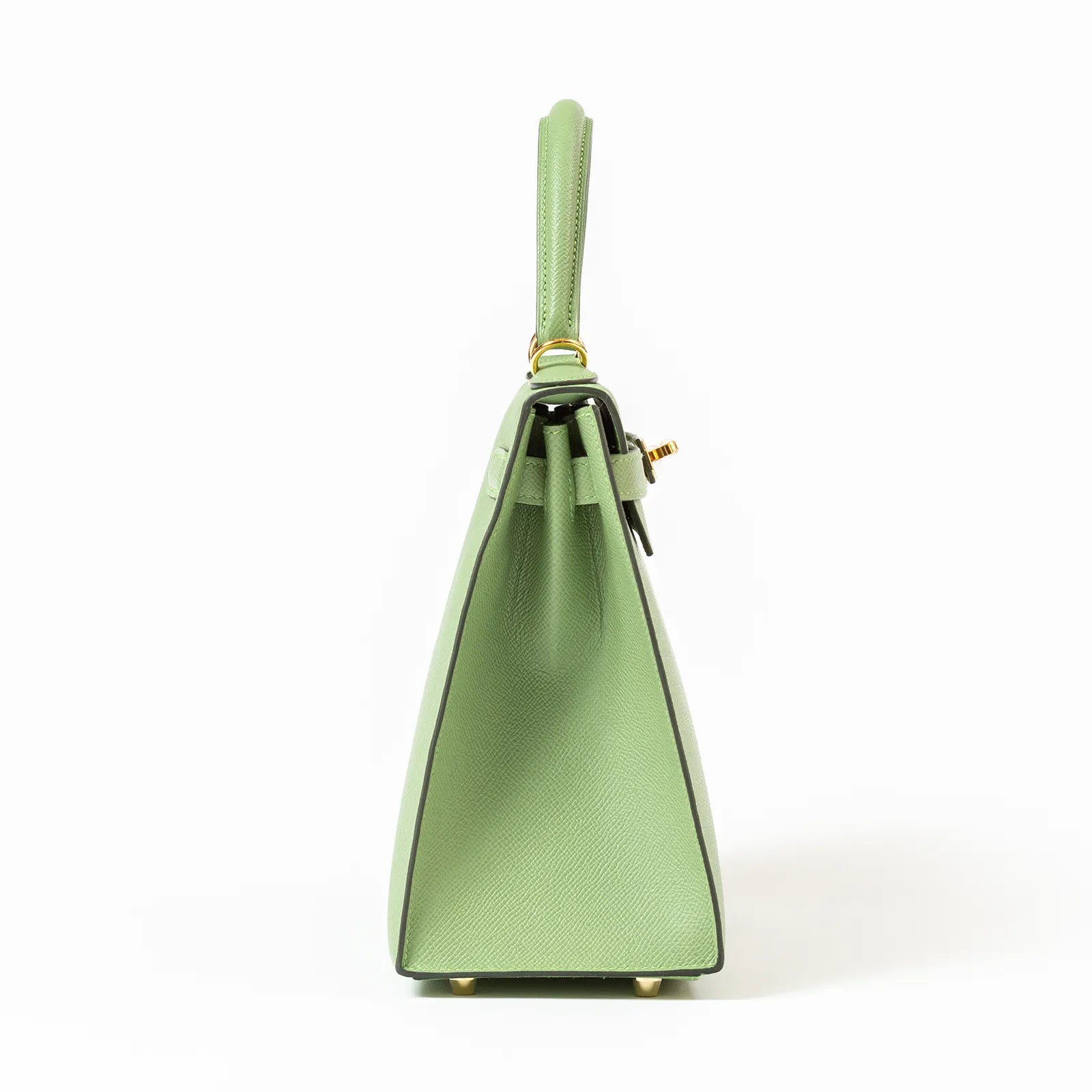 Hermès Kelly 28 Sellier Vert Criquet Epsom Gold Hardware