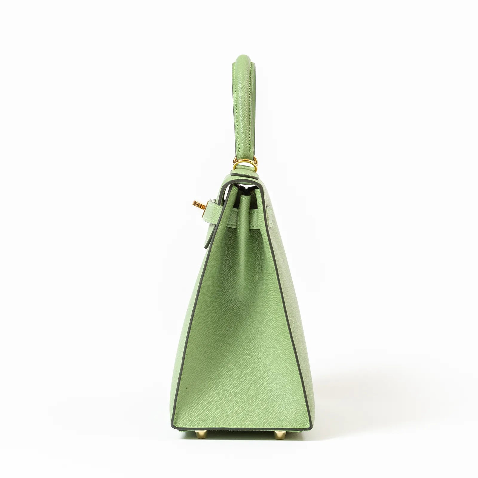 Hermès Kelly 28 Sellier Vert Criquet Epsom Gold Hardware