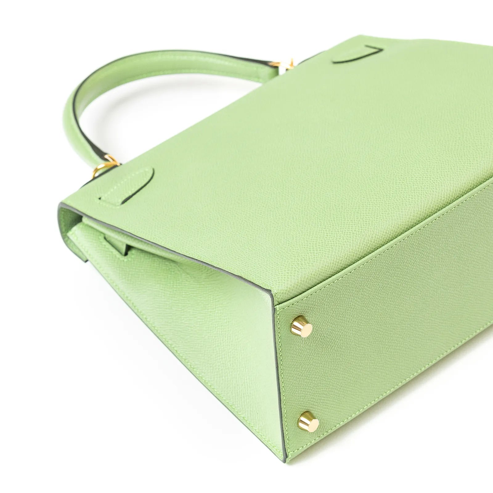 Hermès Kelly 28 Sellier Vert Criquet Epsom Gold Hardware