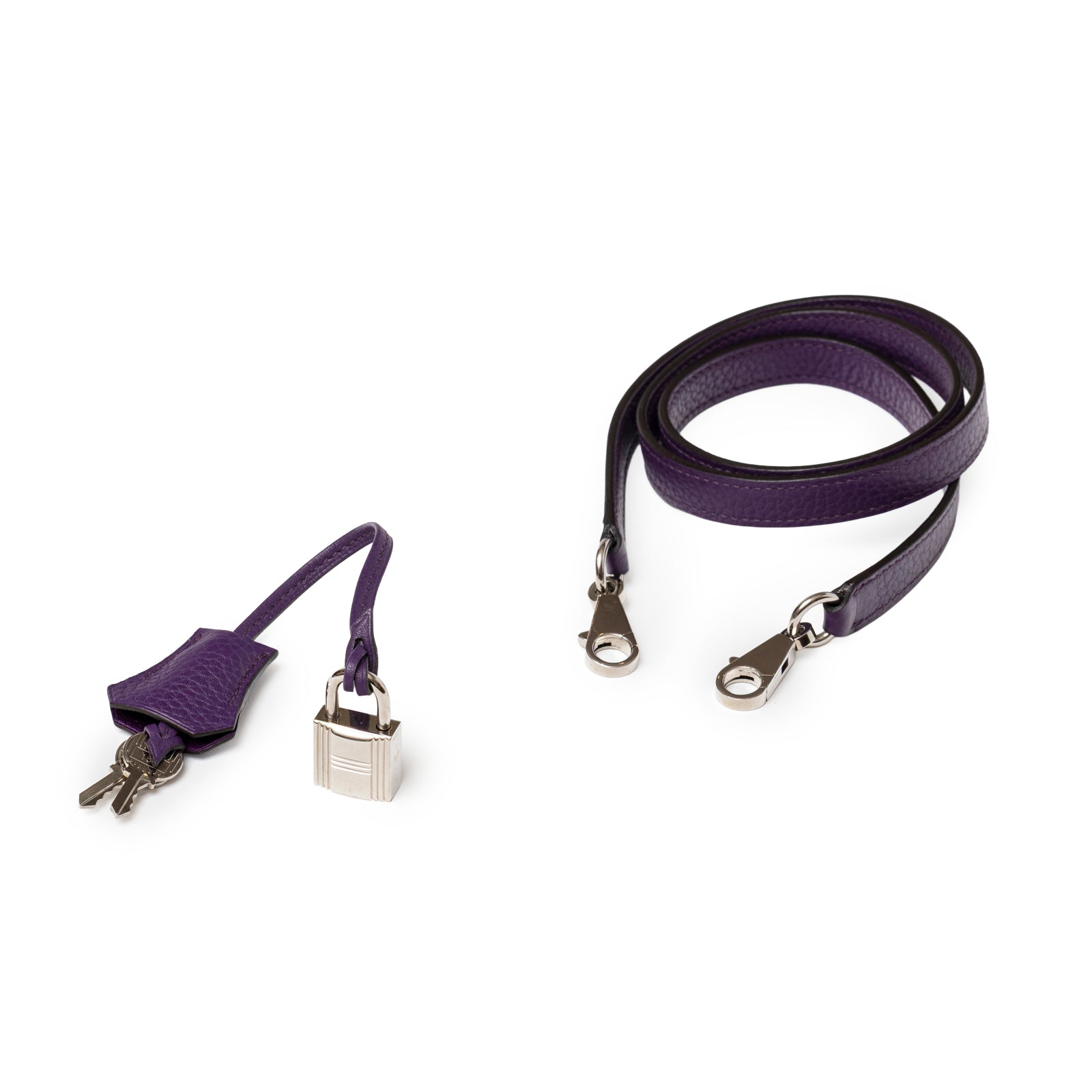 Hermès Kelly 32 Violet Togo Palladium Hardware | Rome Station