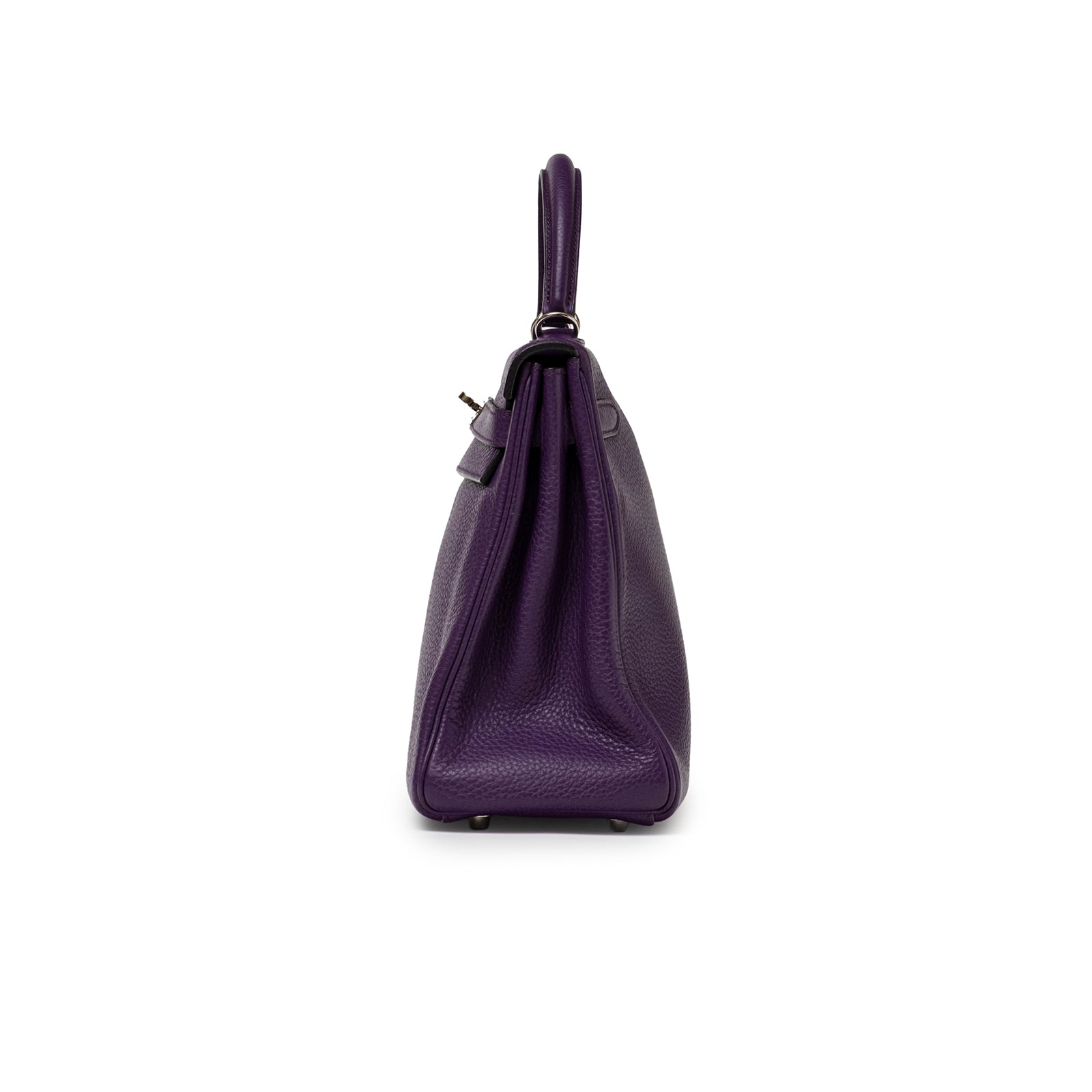 Hermès Kelly 32 Violet Togo Palladium Hardware | Rome Station