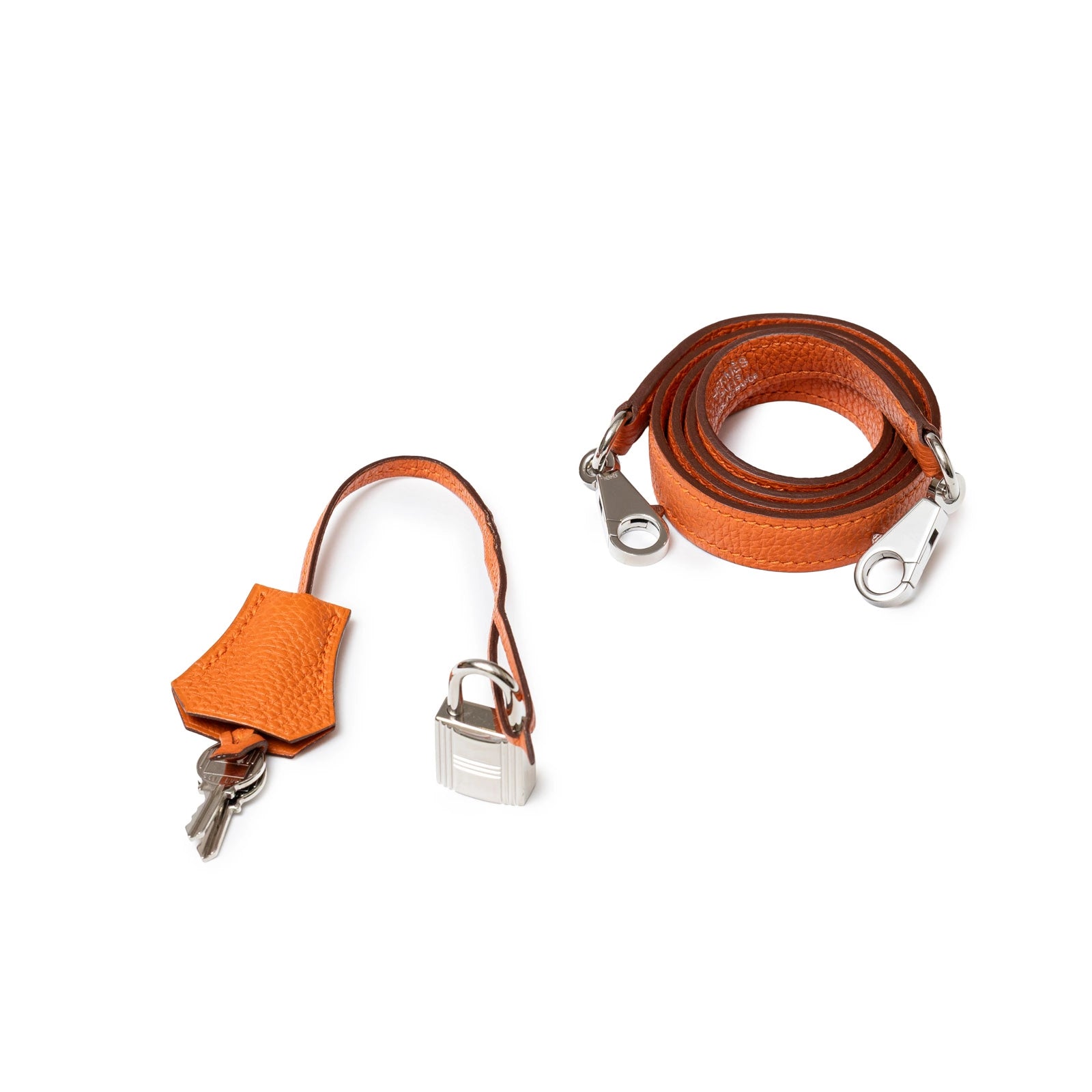 Hermès Kelly 35 Orange Togo Palladium Hardware - Strap & Lock