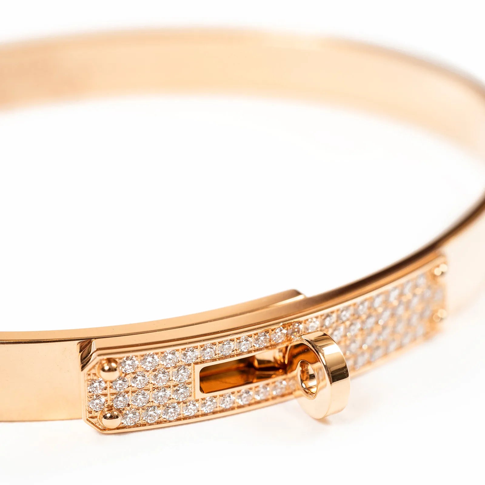 Hermès Kelly Bracelet PM Rose Gold/Diamond SH 61D0.36CT