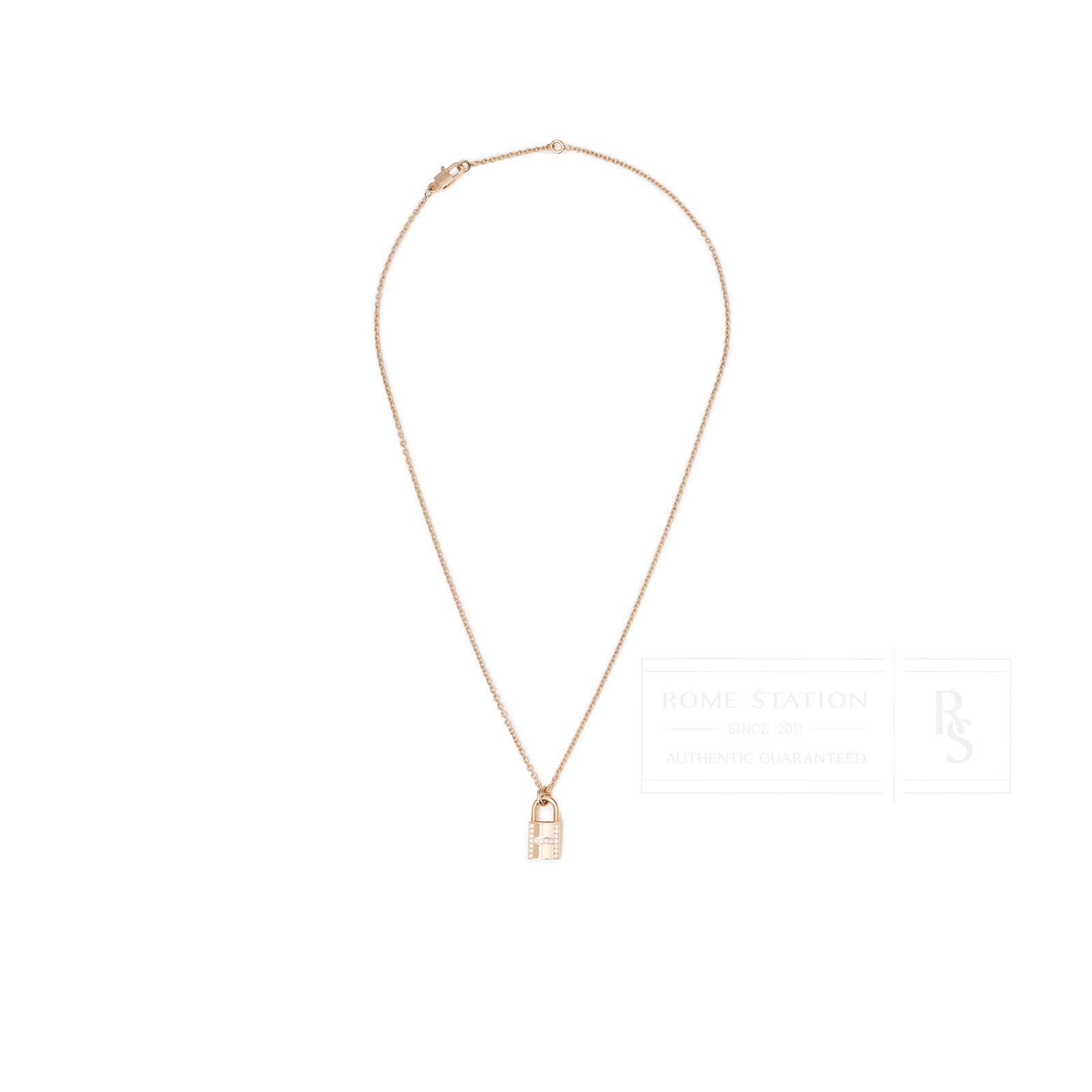 Hermès Kelly Cadnas Pendant Diamond with Rose Gold Au750