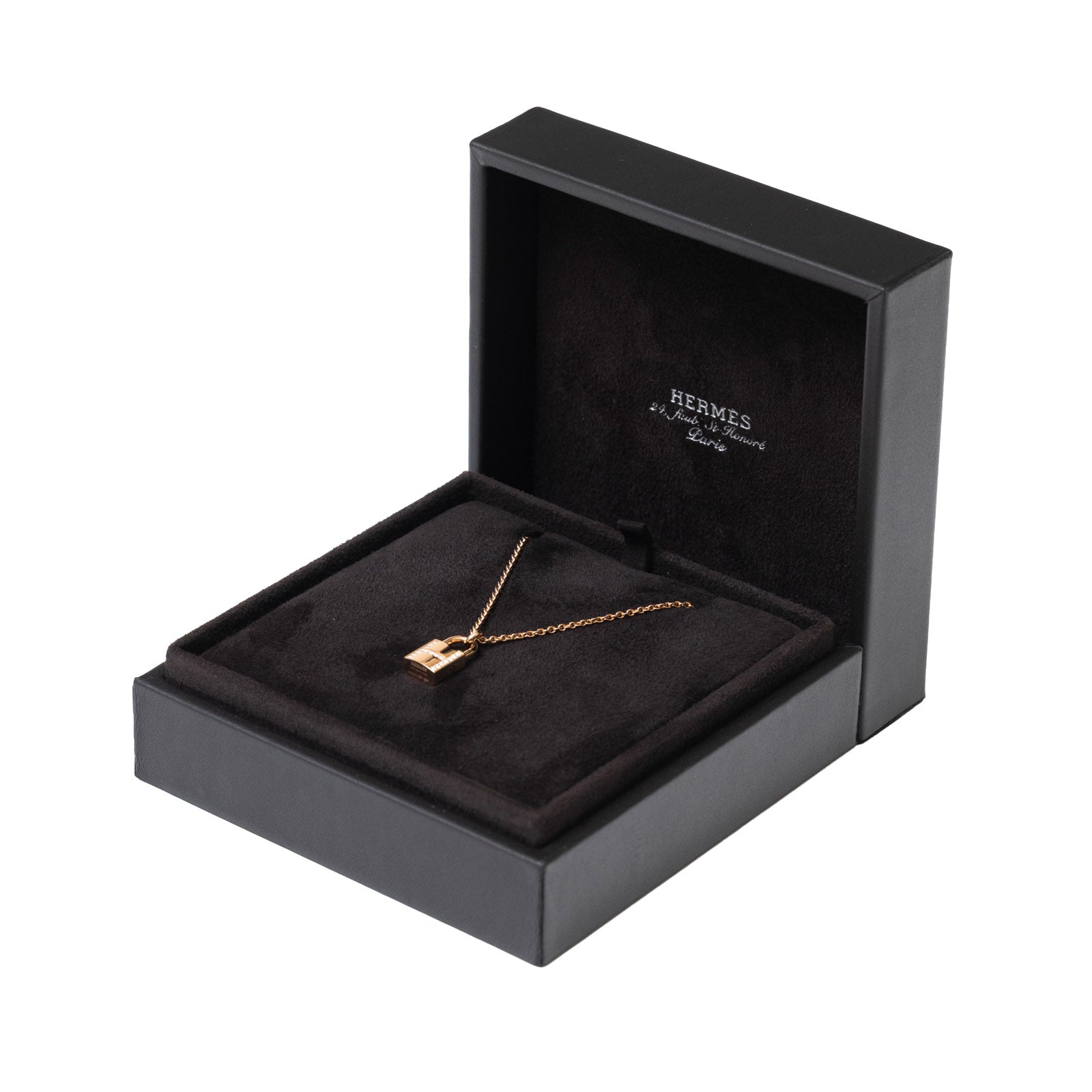 Hermès Kelly Cadnas Pendant Diamond with Rose Gold Au750