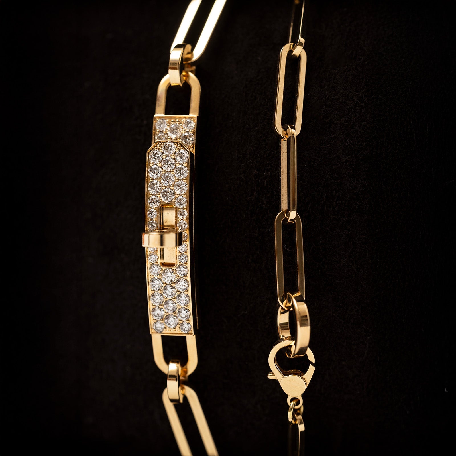 Hermès Kelly Chaine Bracelet/Necklace Yellow Gold Au750