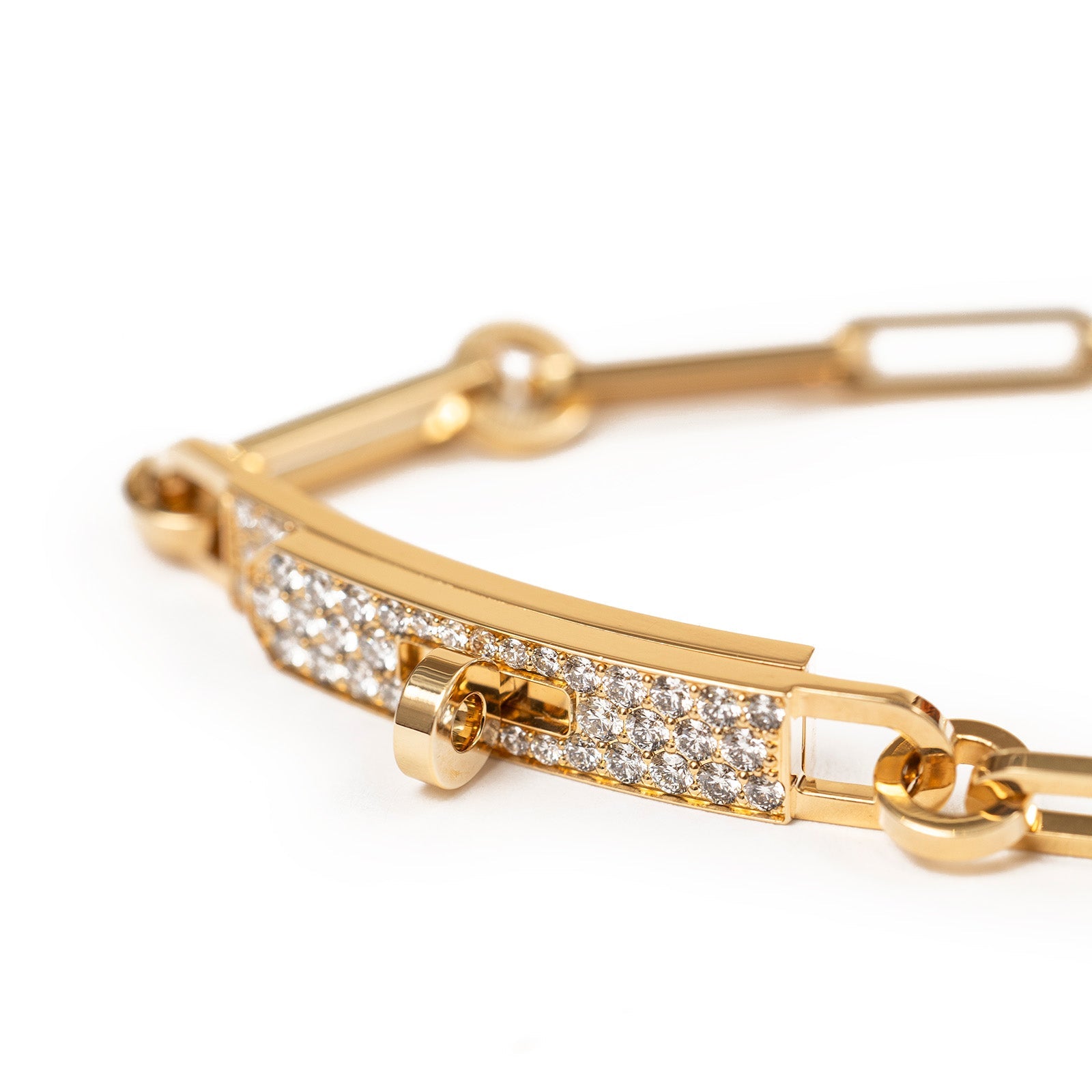 Hermès Kelly Chaine Bracelet/Necklace Yellow Gold Au750