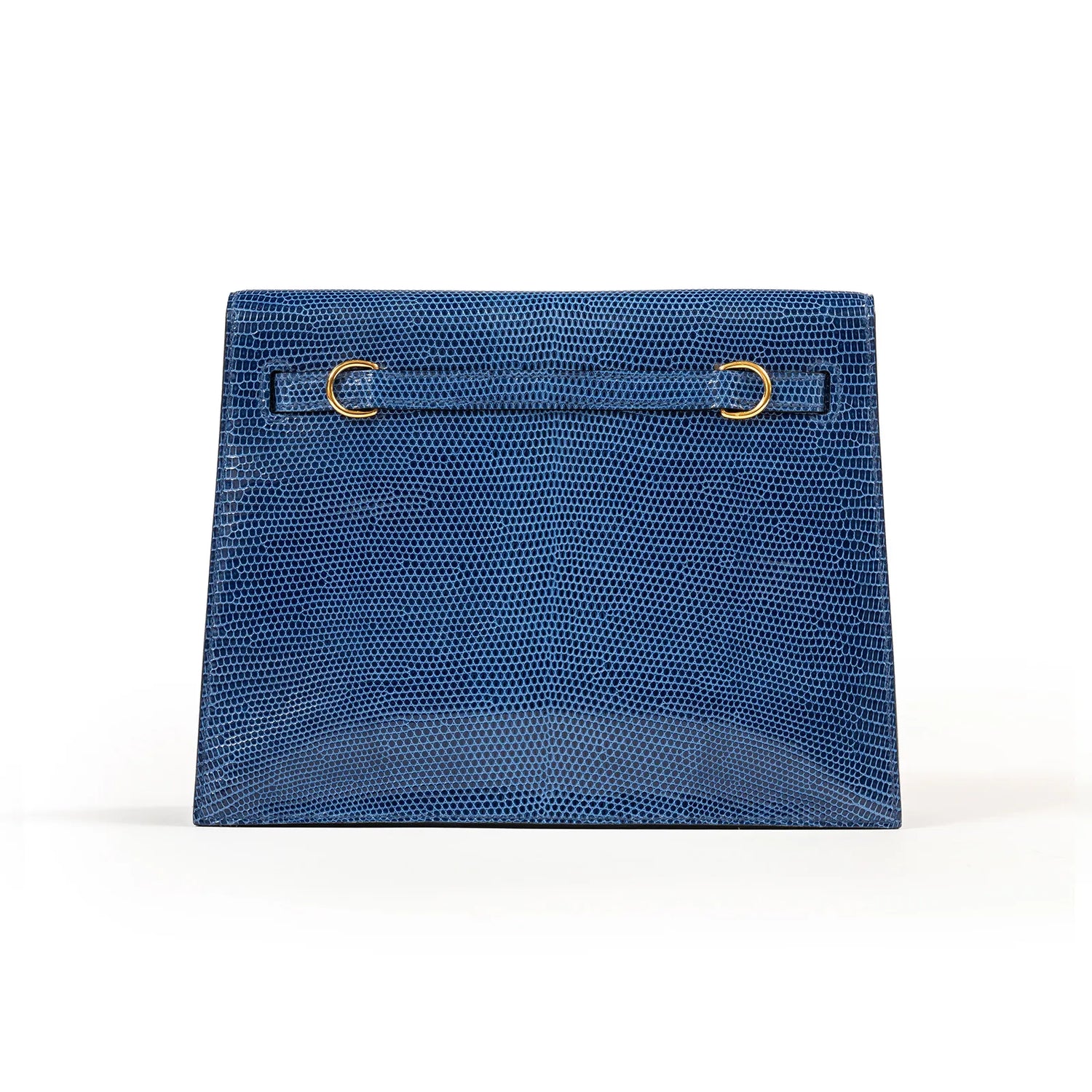Hermès Kelly Danse Blue Saphir Lizard Varanus Niloticus Gold Hardware