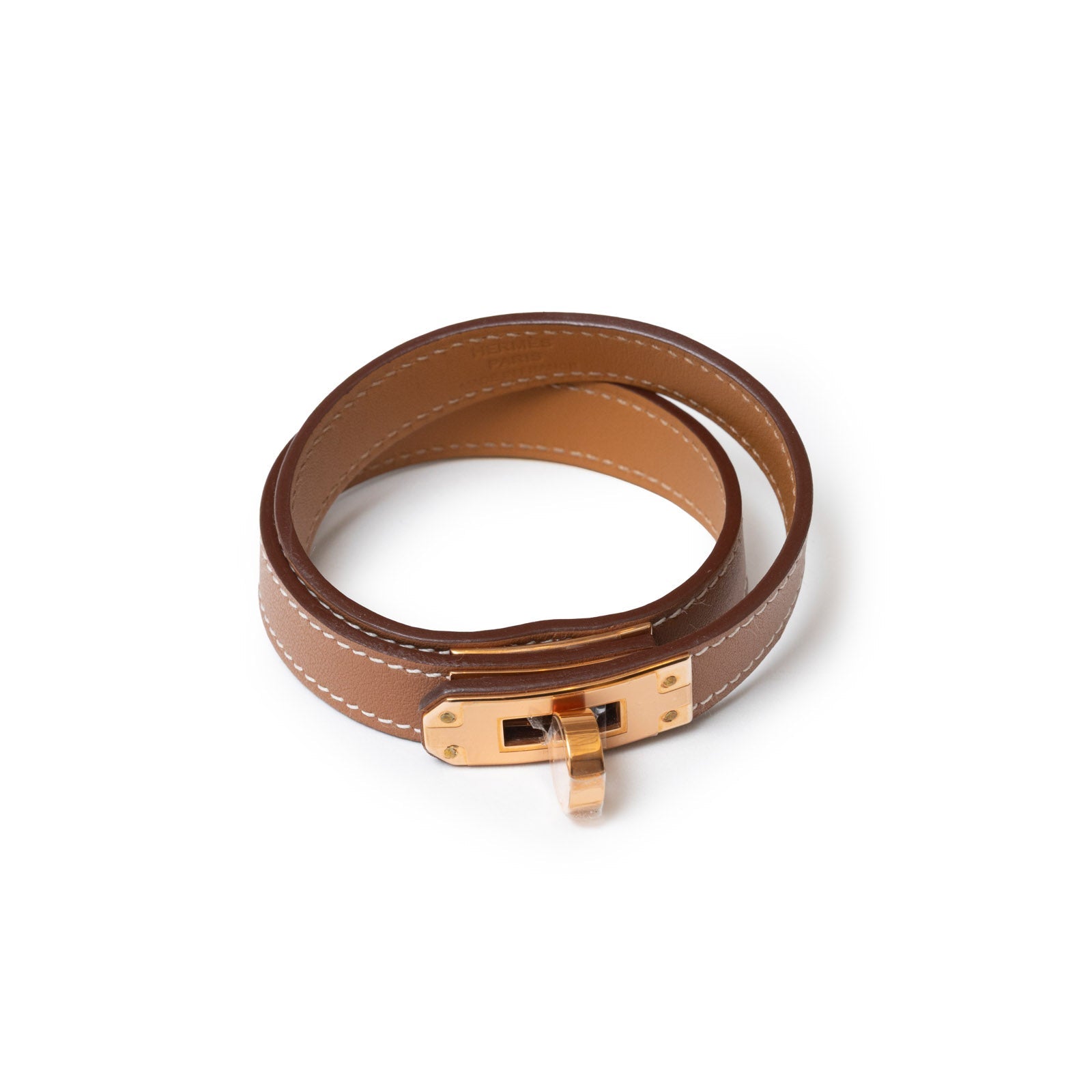 Hermès Kelly Double Tour Bracelet Gold Rose Gold Hardware