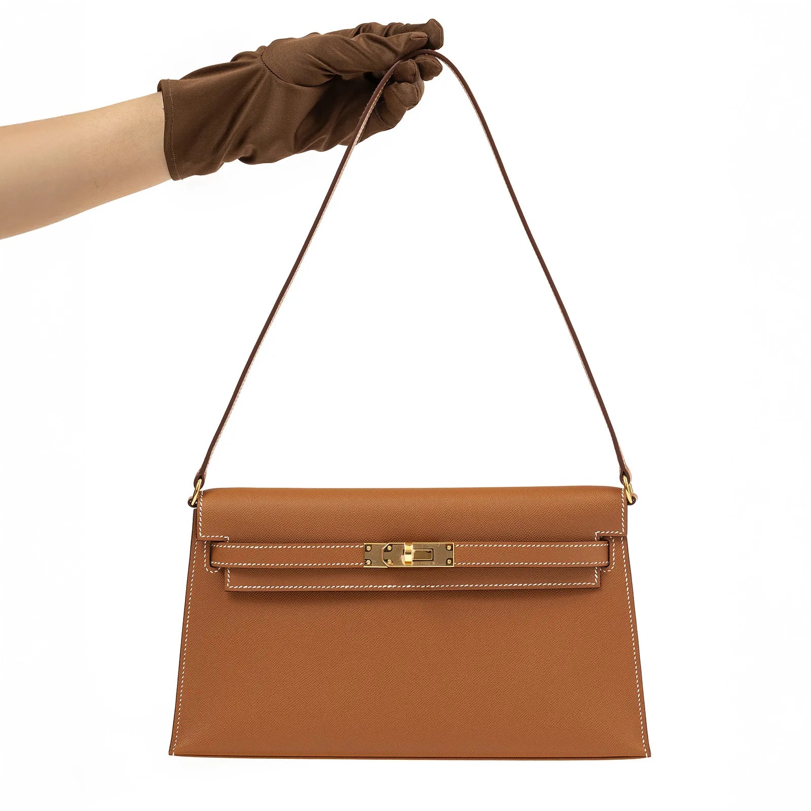 Hermès Kelly Elan in Gold Madame Leather with Gold Hardware – Rome