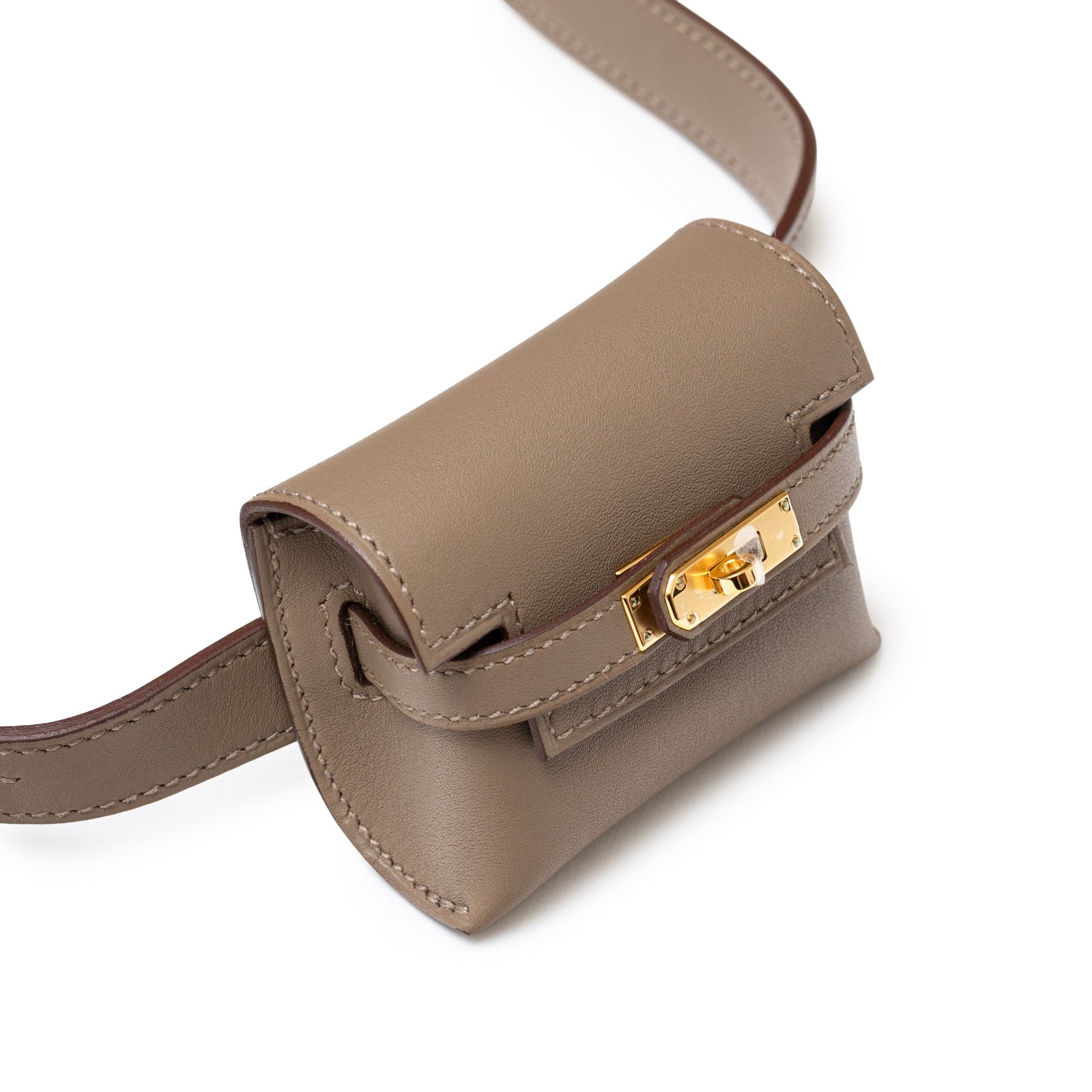 Hermès Kelly Moove Etoupe Swift Gold Hardware - Pouch
