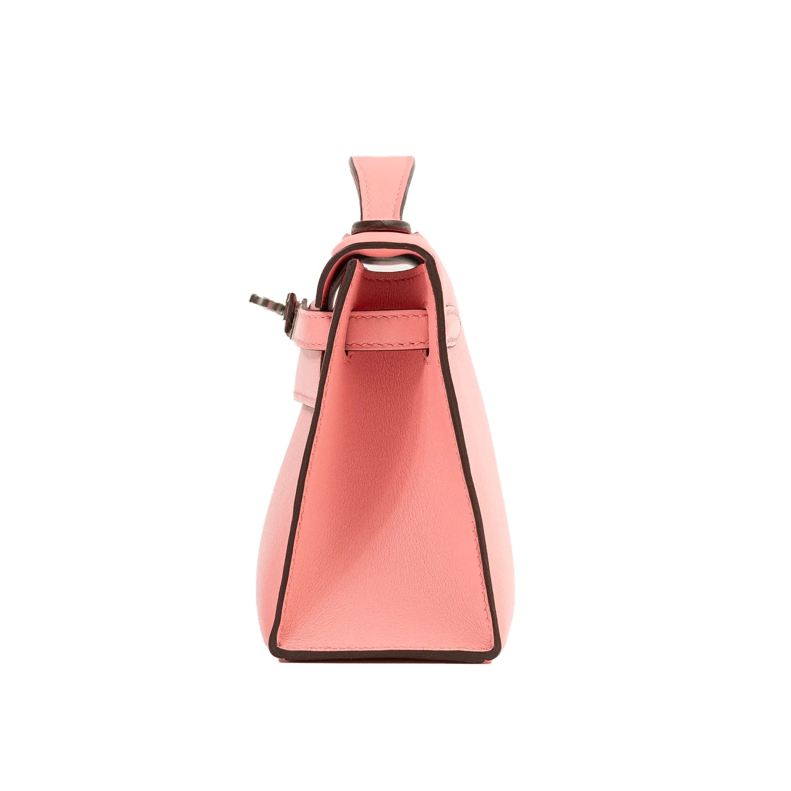 Hermès Kelly Pochette Rose D’Ete Swift Palladium Hardware