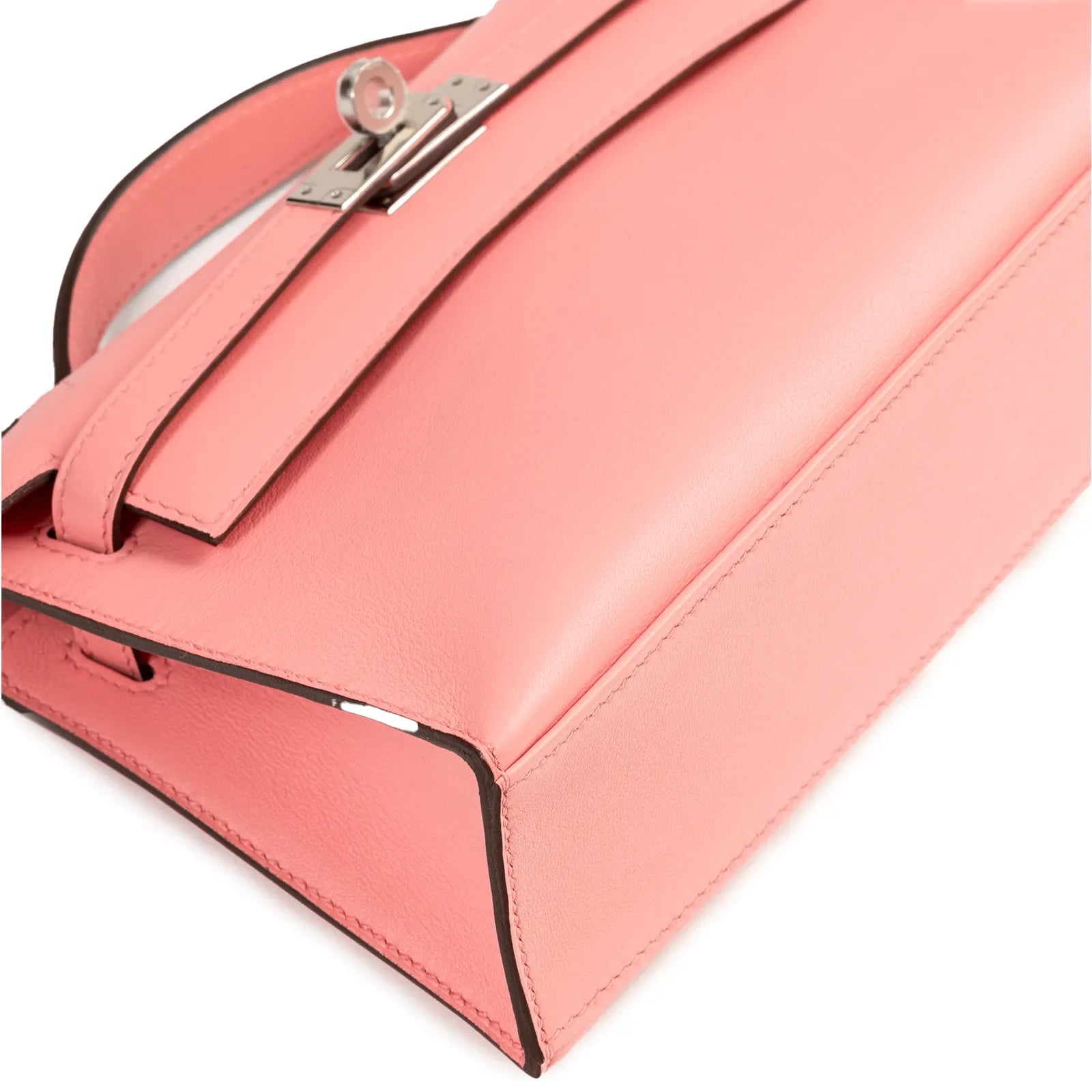 Hermès Kelly Pochette Rose D’Ete Swift Palladium Hardware
