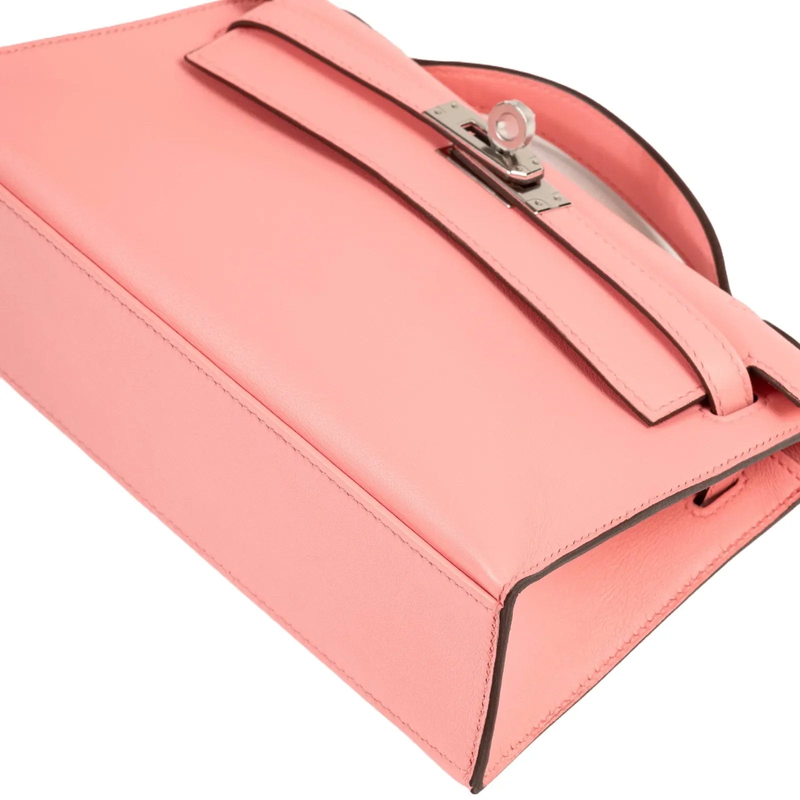 Hermès Kelly Pochette Rose D’Ete Swift Palladium Hardware