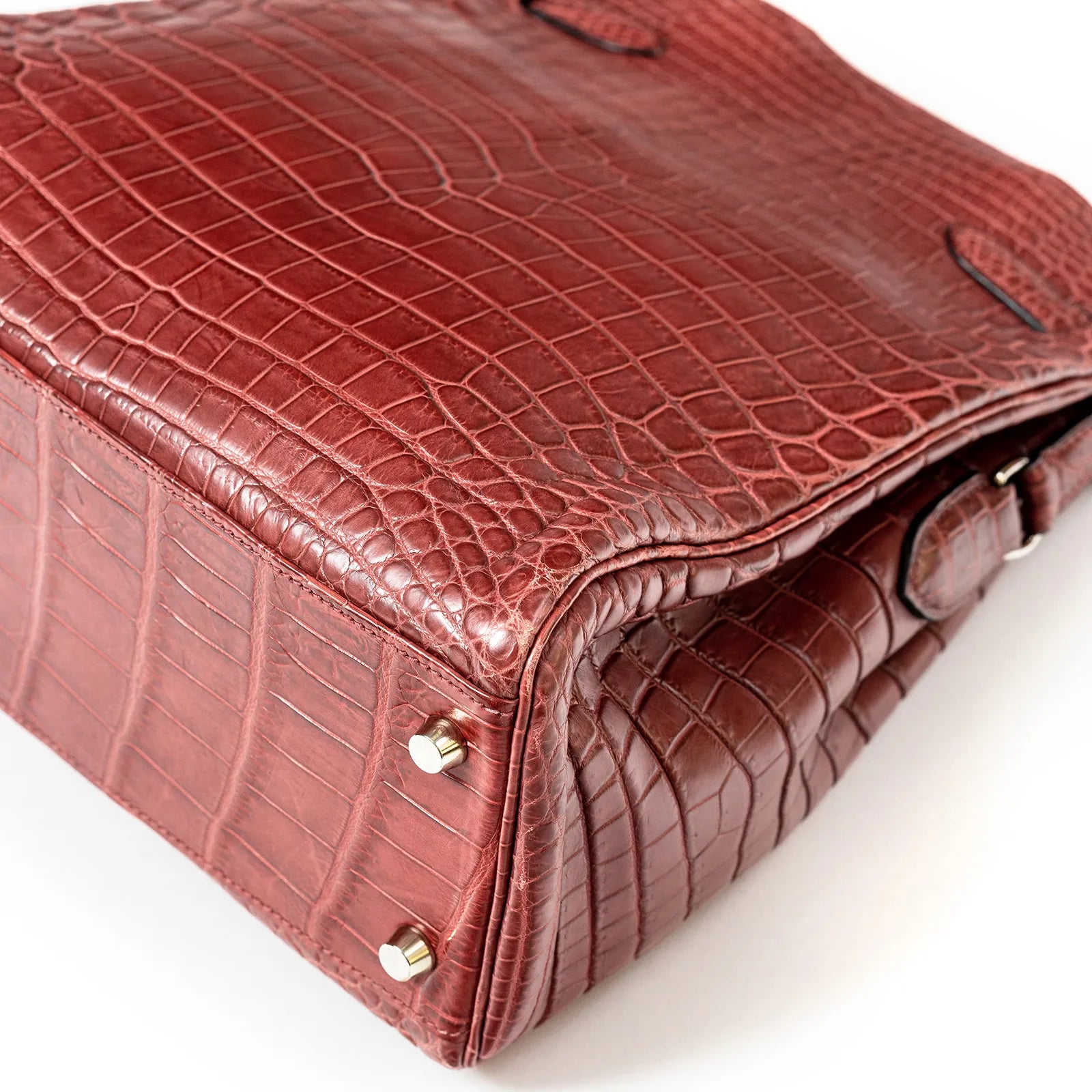 Hermès Kelly Sport 24 Matte Niloticus Crocodile Rose Palladium Hardware - Image 7