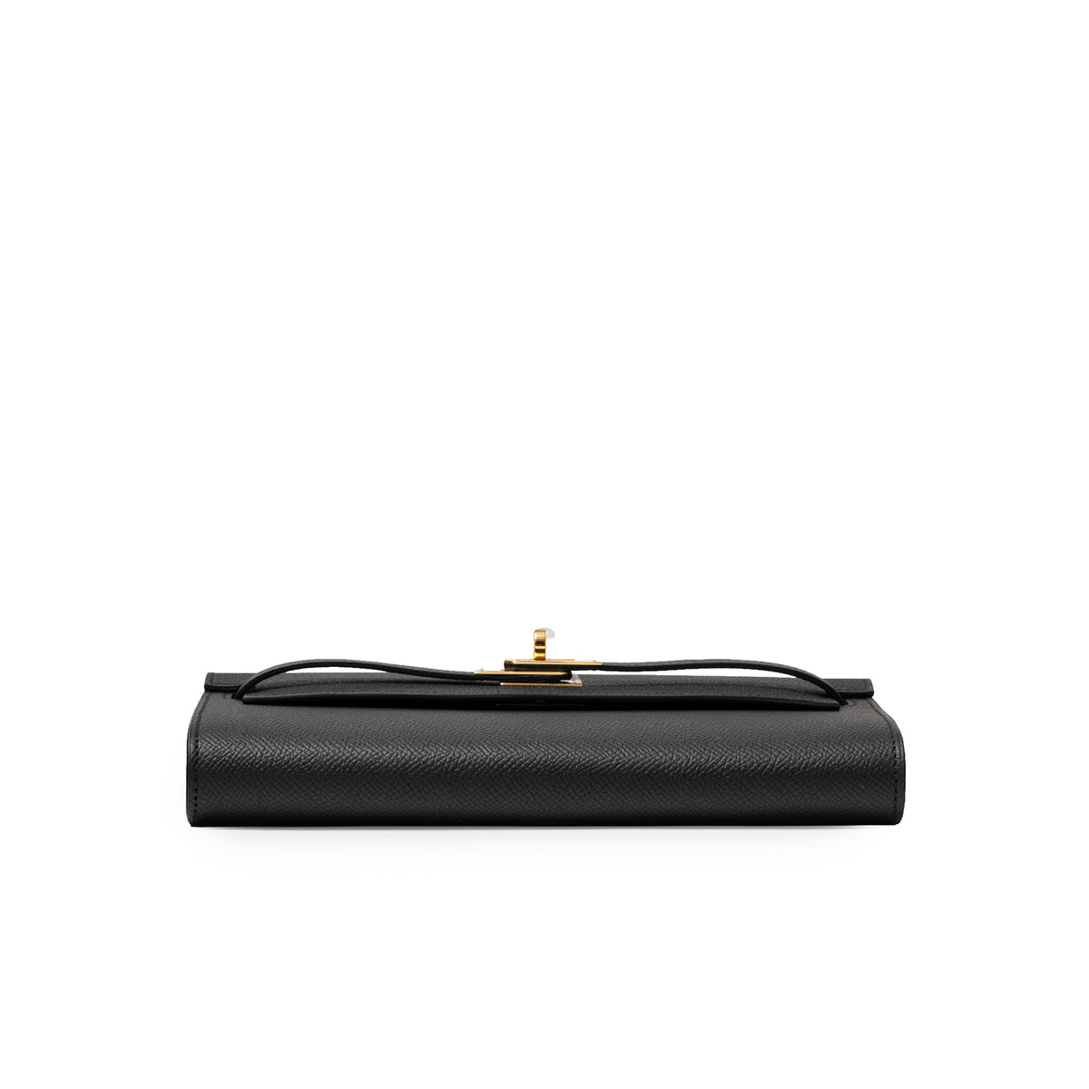Hermès Kelly To Go Wallet Black Epsom Gold Hardware bottom
